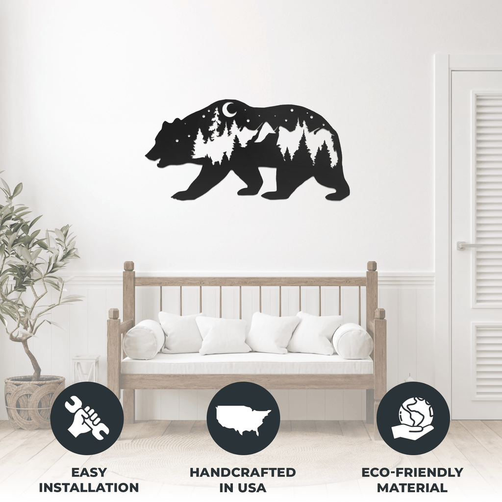 Bear - Metal Wall Art