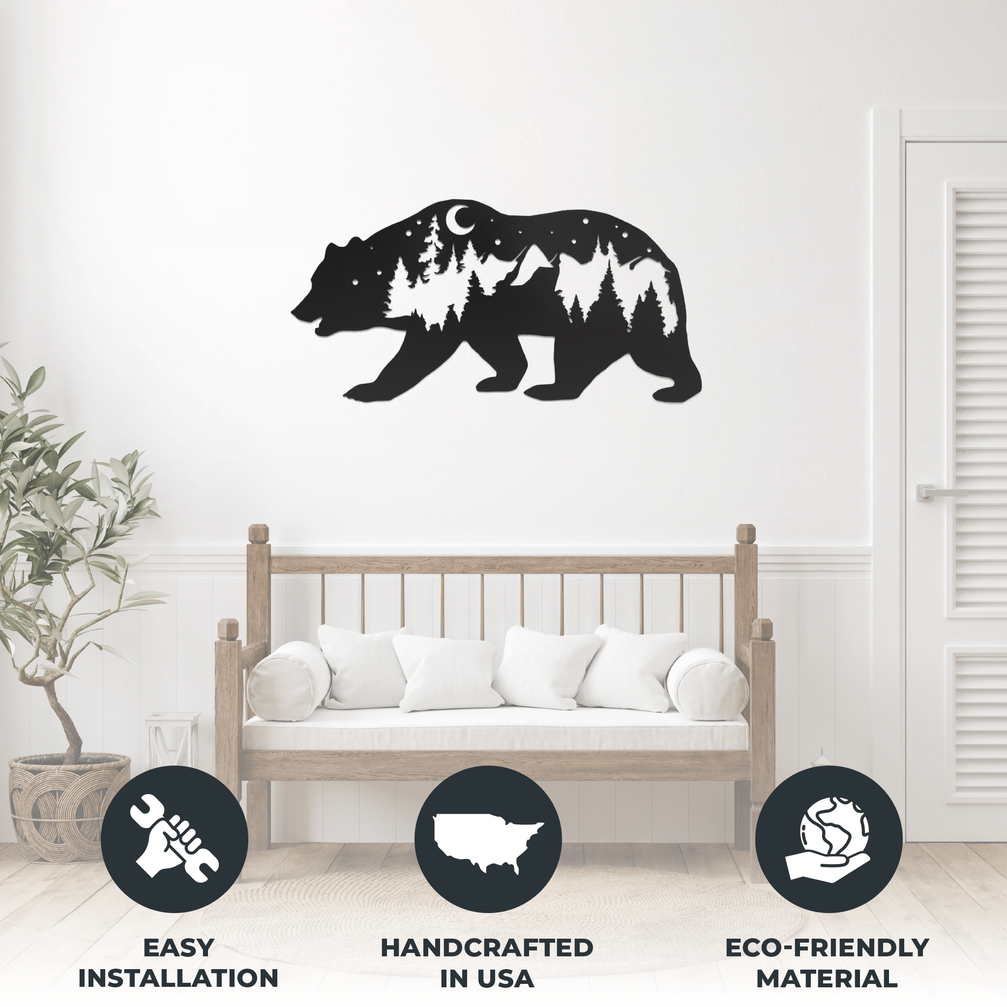 Bear - Metal Wall Art