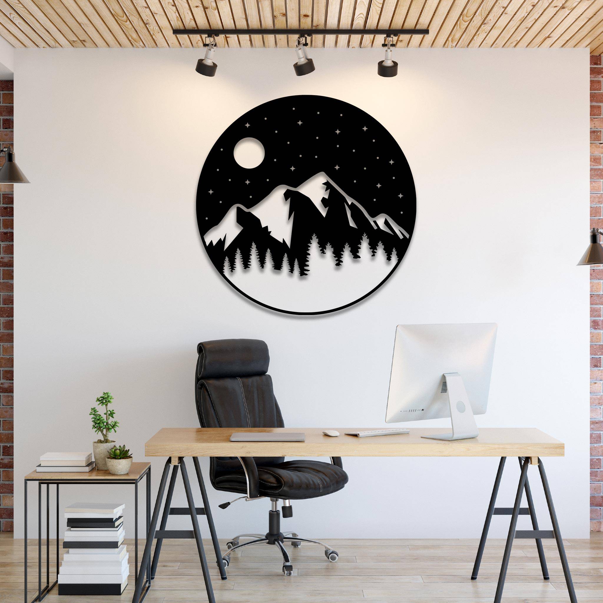 Moon Mountain - Metal Wall Art
