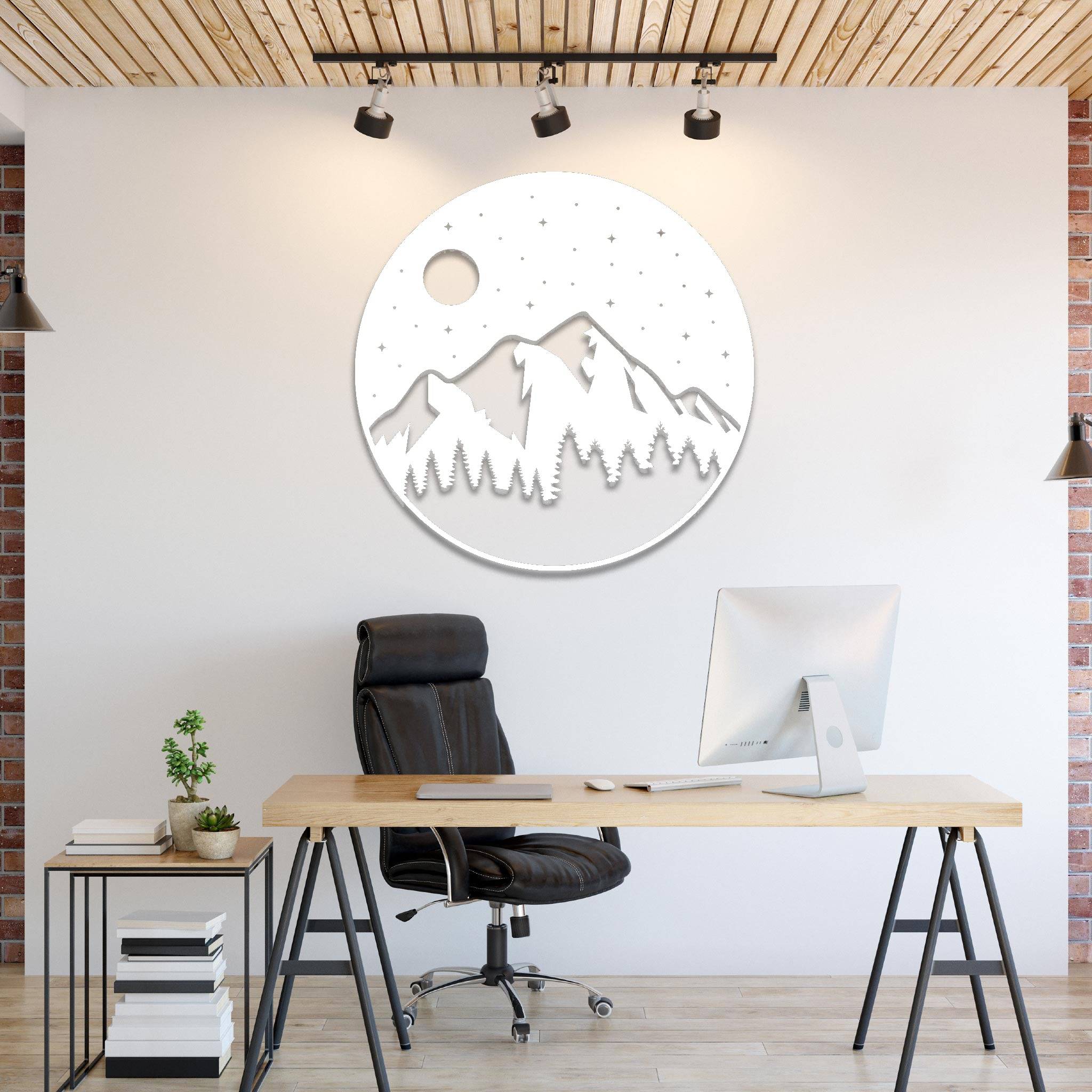 Moon Mountain - Metal Wall Art