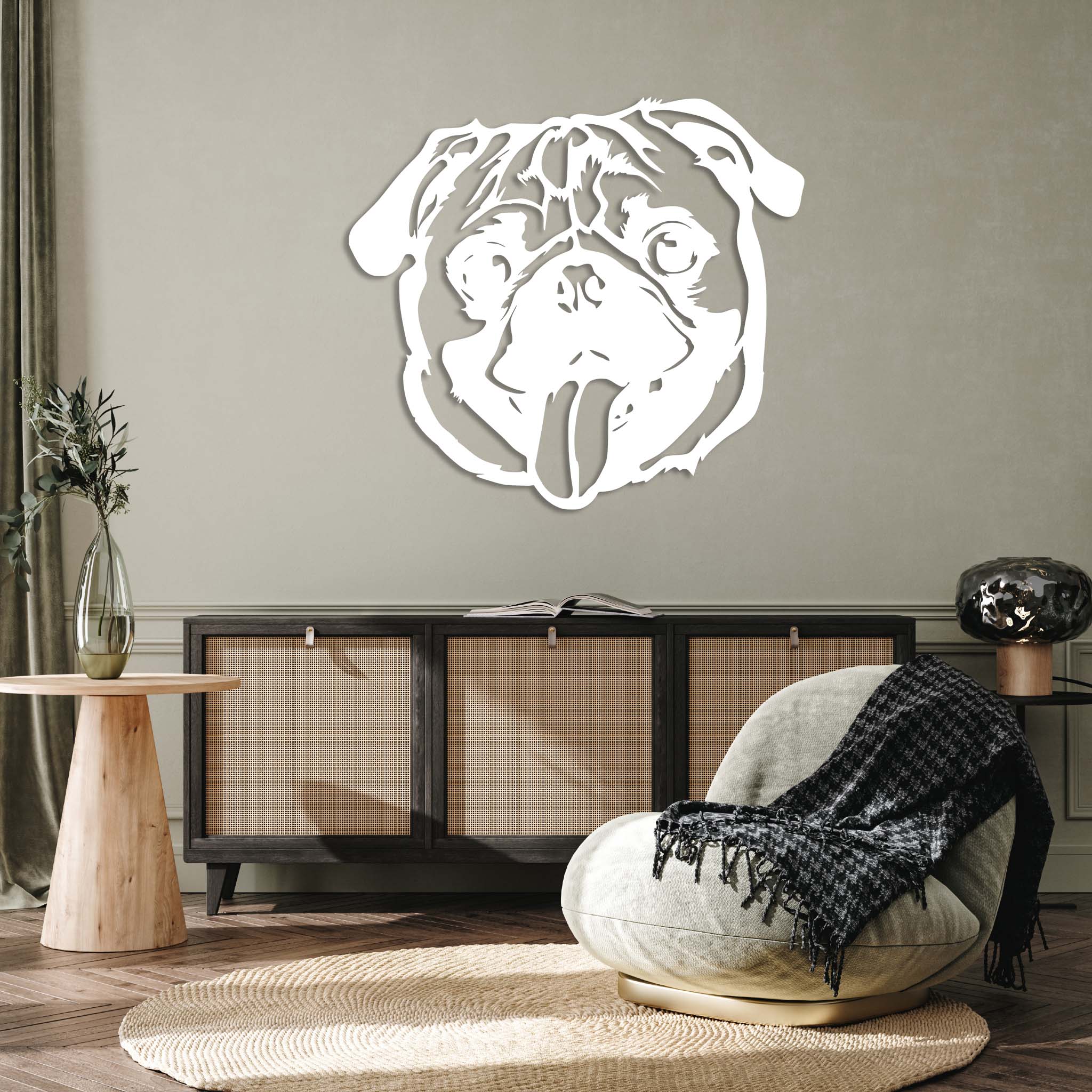 Pug - Metal Wall Art