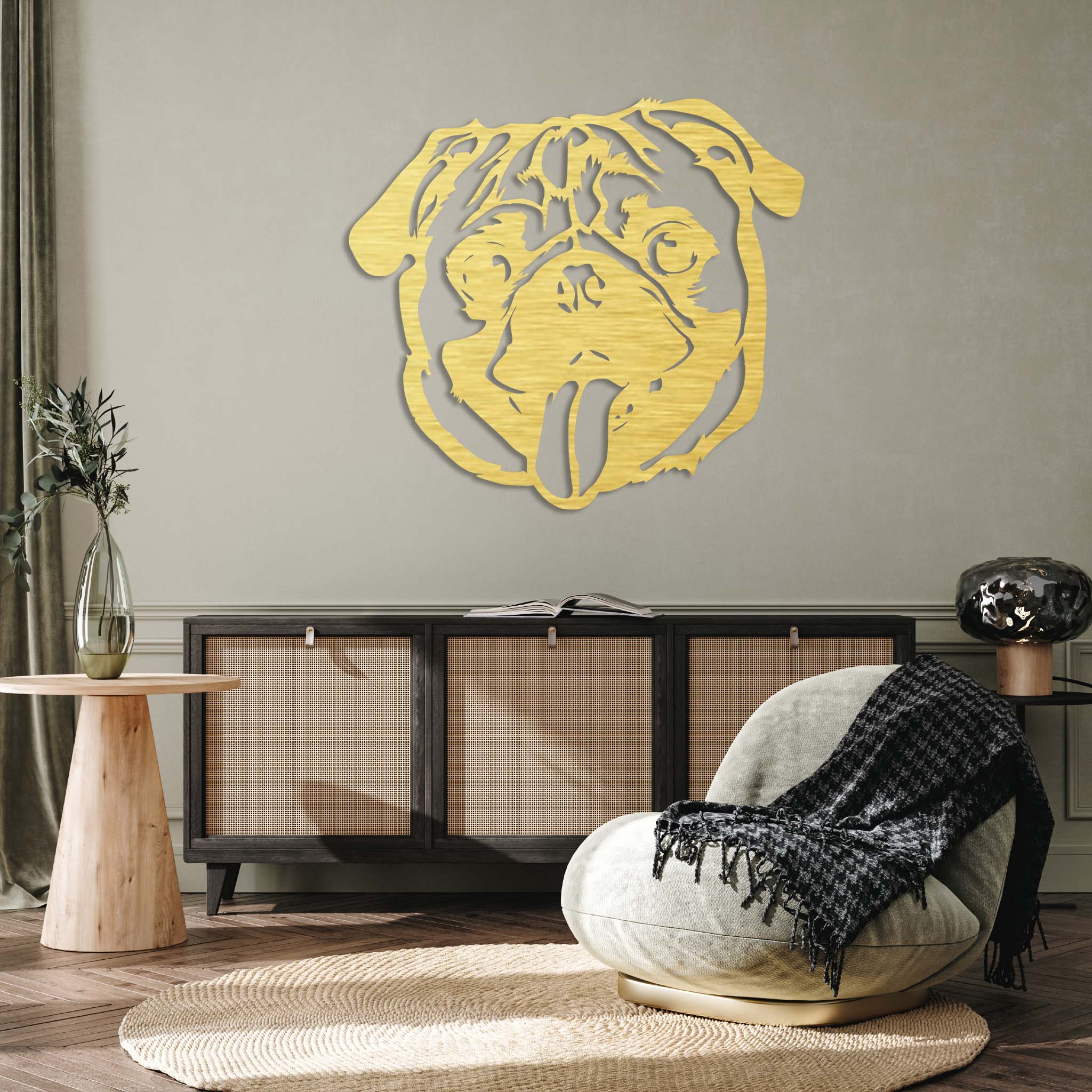 Pug - Metal Wall Art