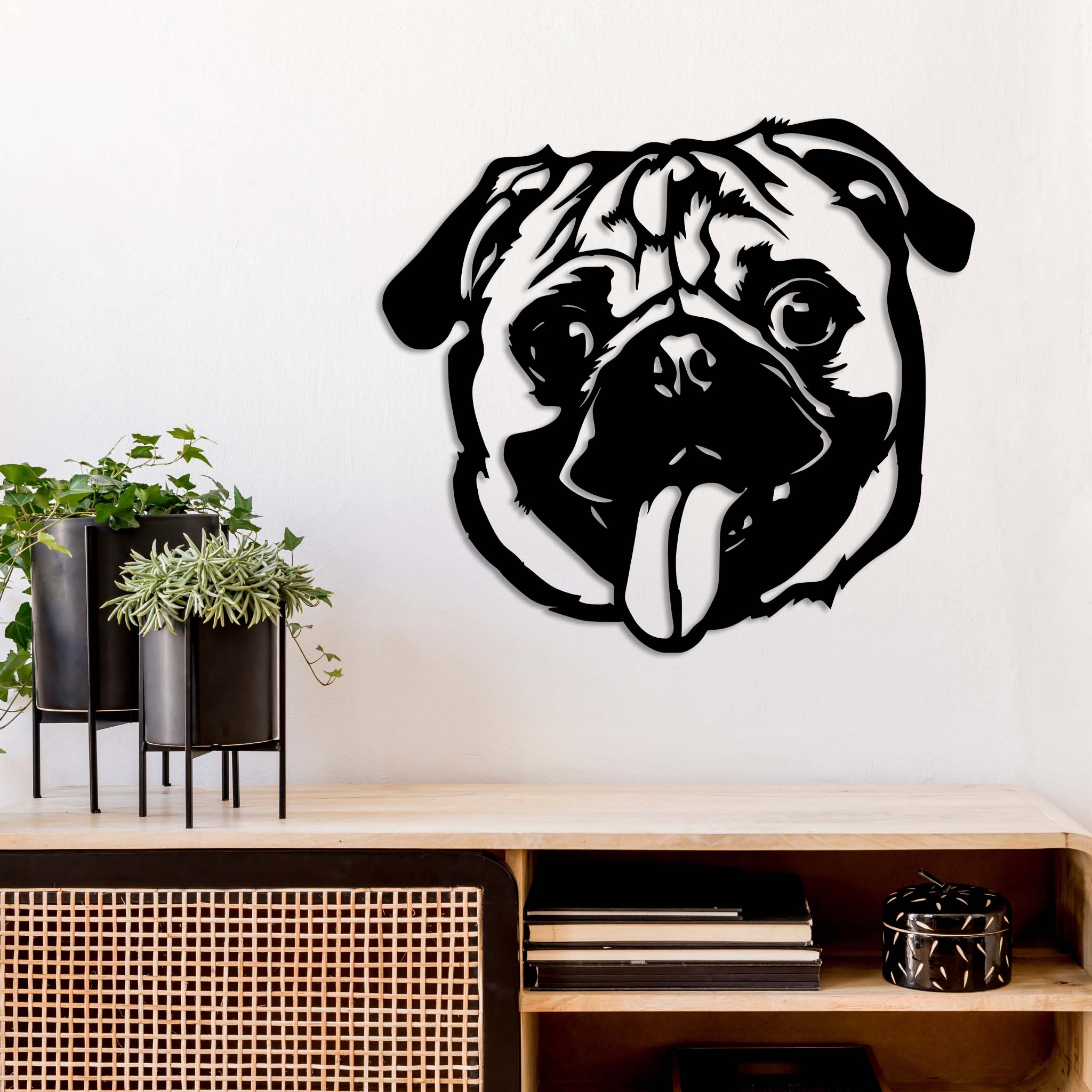 Pug - Metal Wall Art