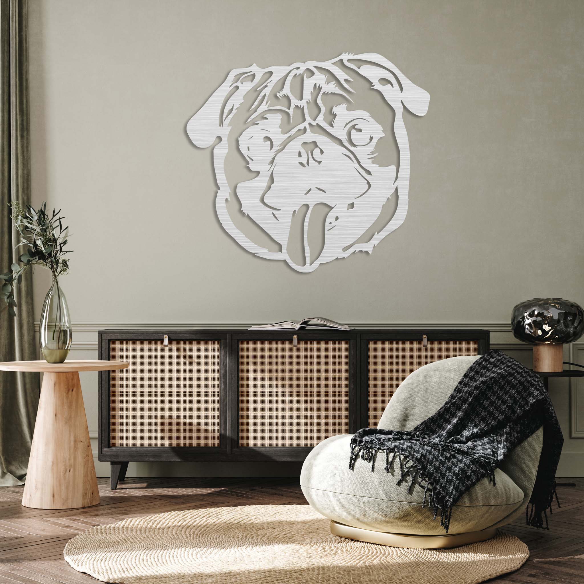 Pug - Metal Wall Art