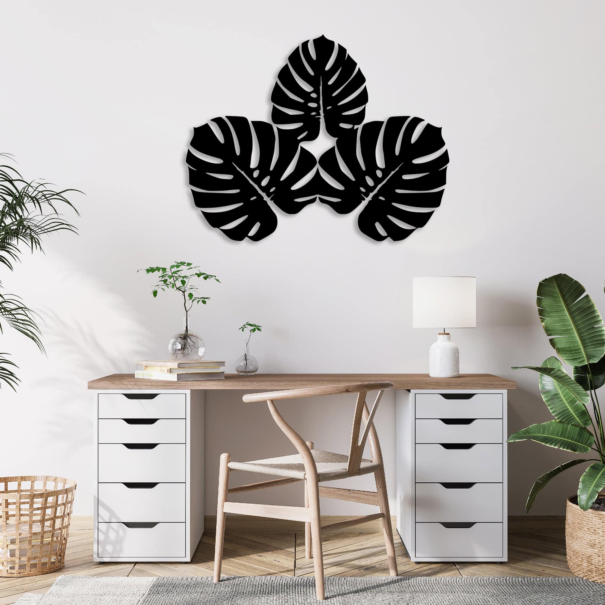 Three Leafs - Metal Wall Art