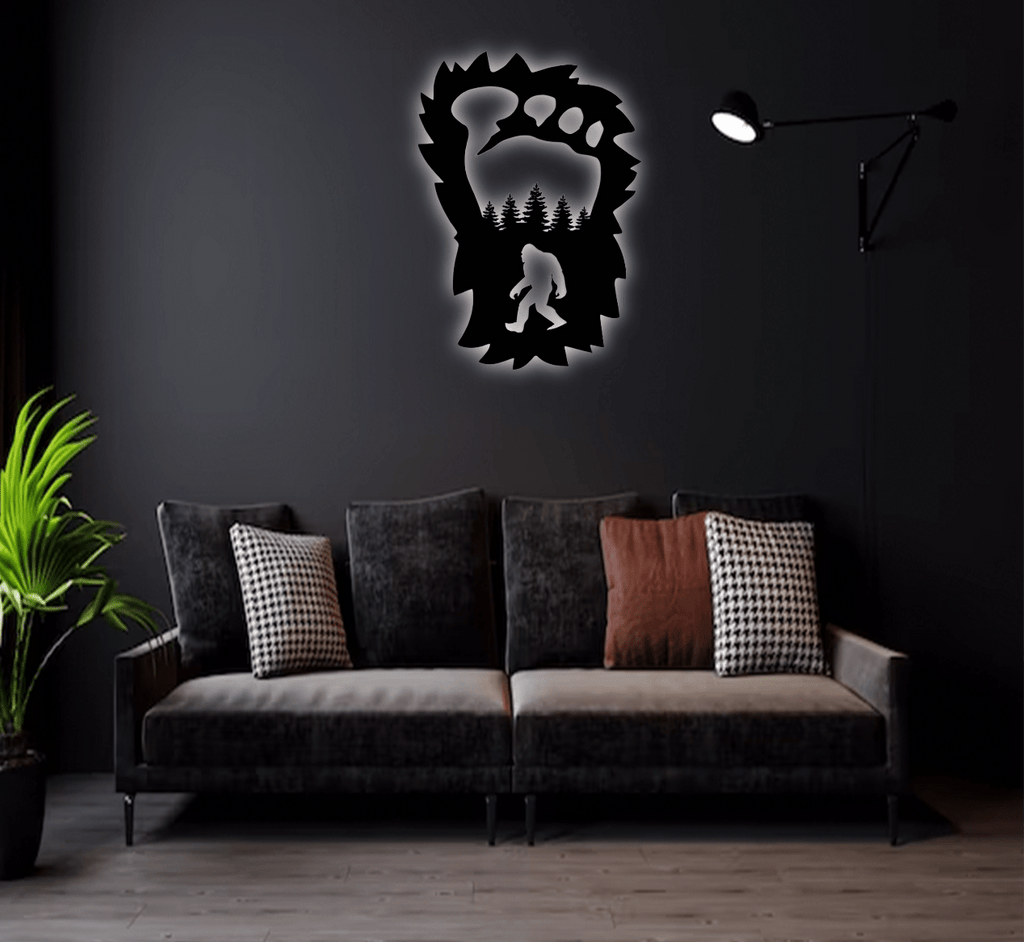 Bigfoot Foot Print - Metal Wall Art