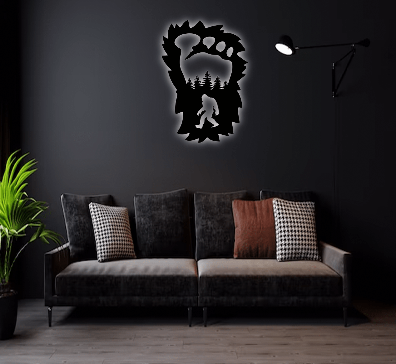 Bigfoot Foot Print - Metal Wall Art