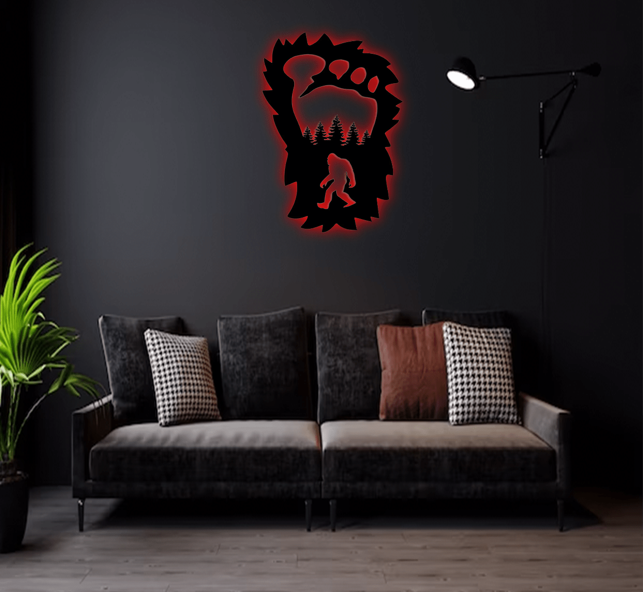 Bigfoot Foot Print - Metal Wall Art