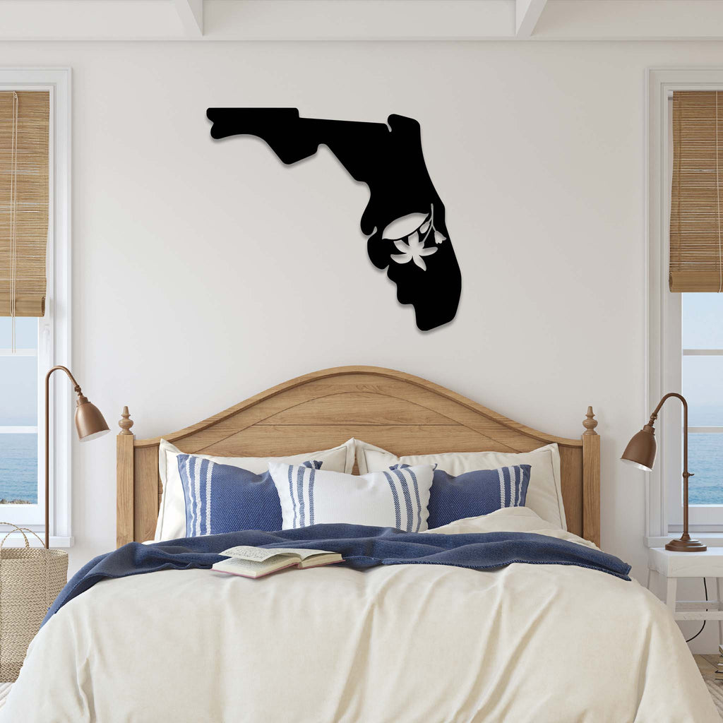 Orange Blossom Florida State - Metal Wall Art