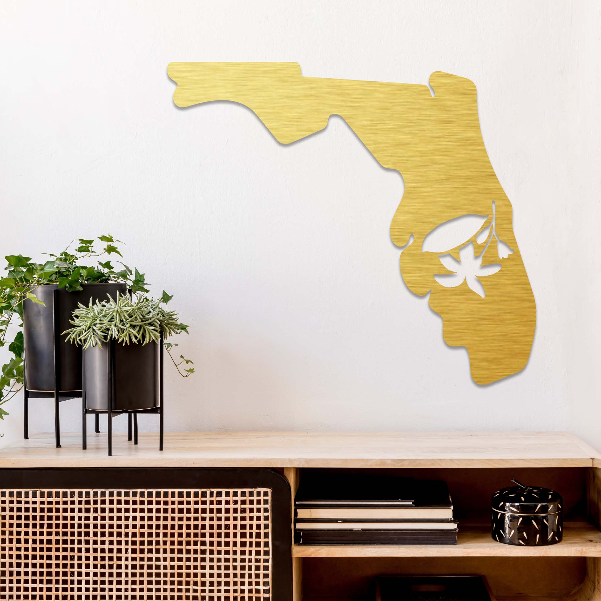 Orange Blossom Florida State - Metal Wall Art
