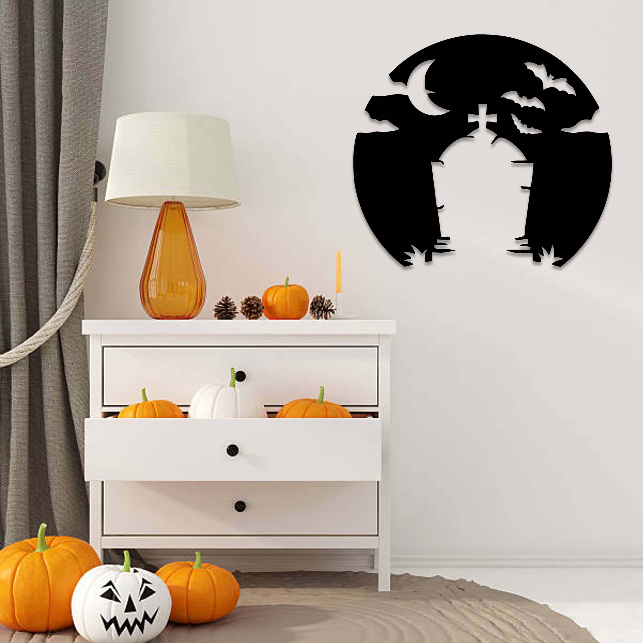 Spooky Tombstone - Metal Wall Art