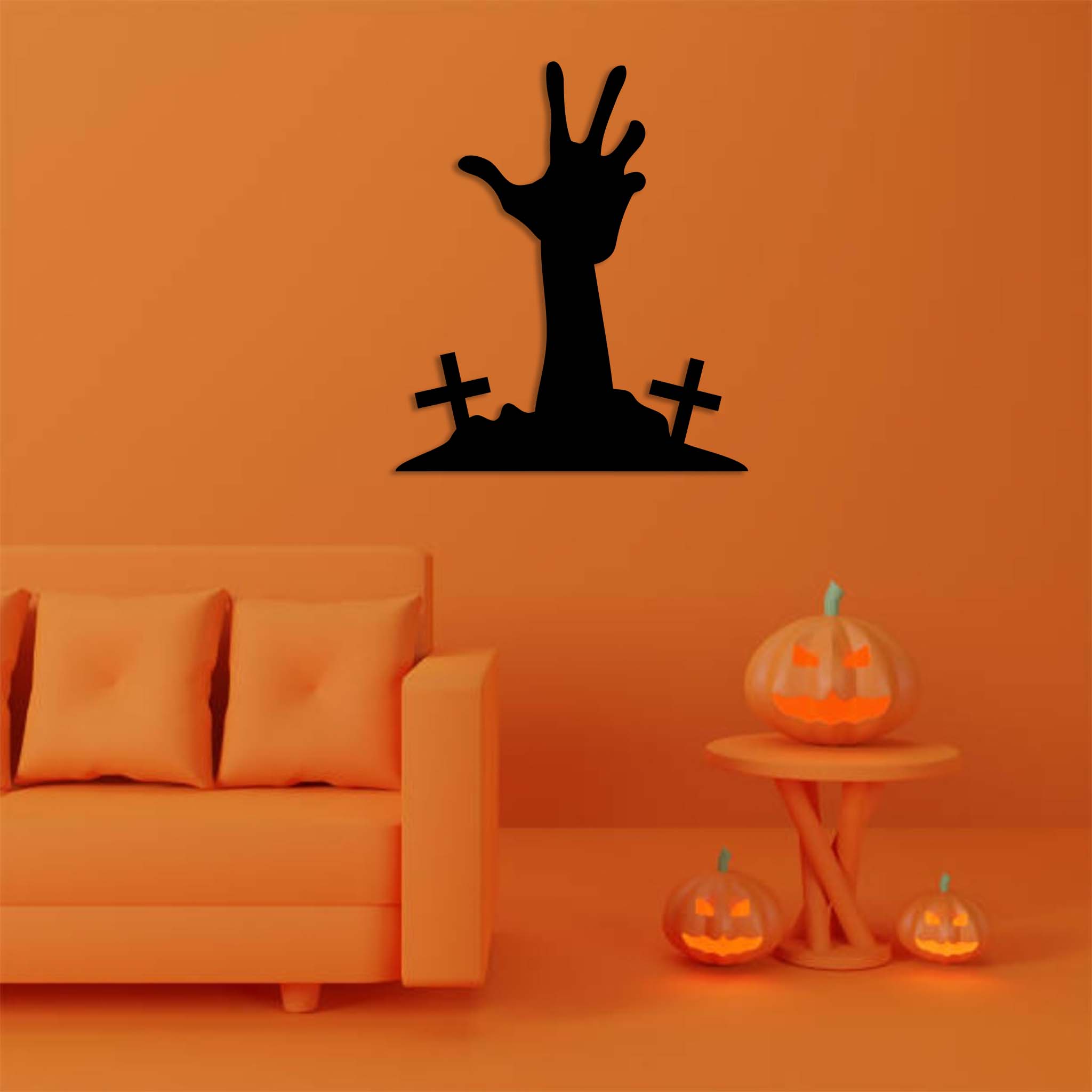 Zombie Hand - Metal Wall Art