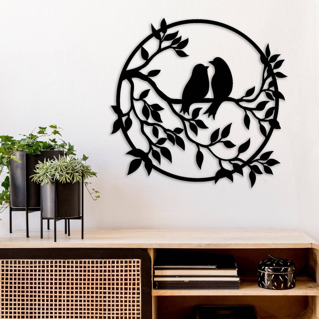 Bird Tree - Metal Wall Art