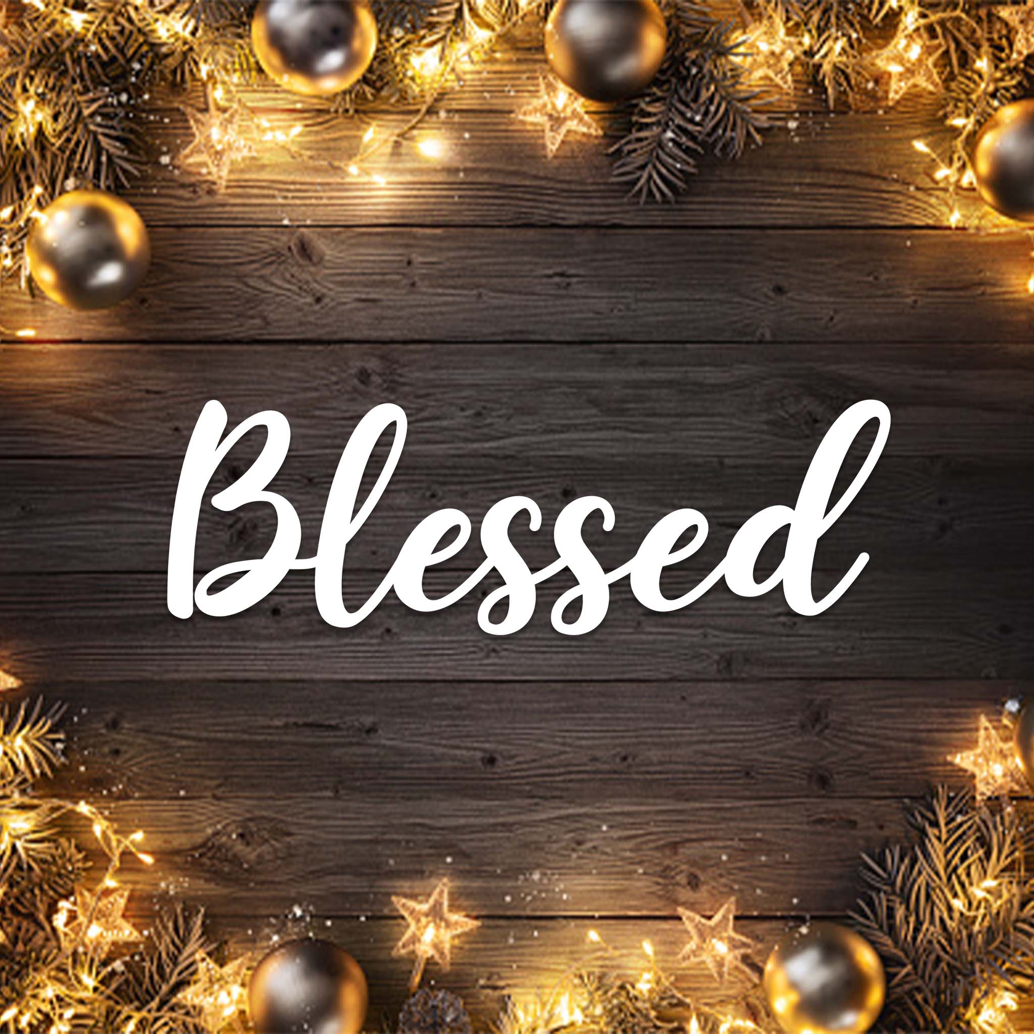 Blessed Script - Metal Wall Art