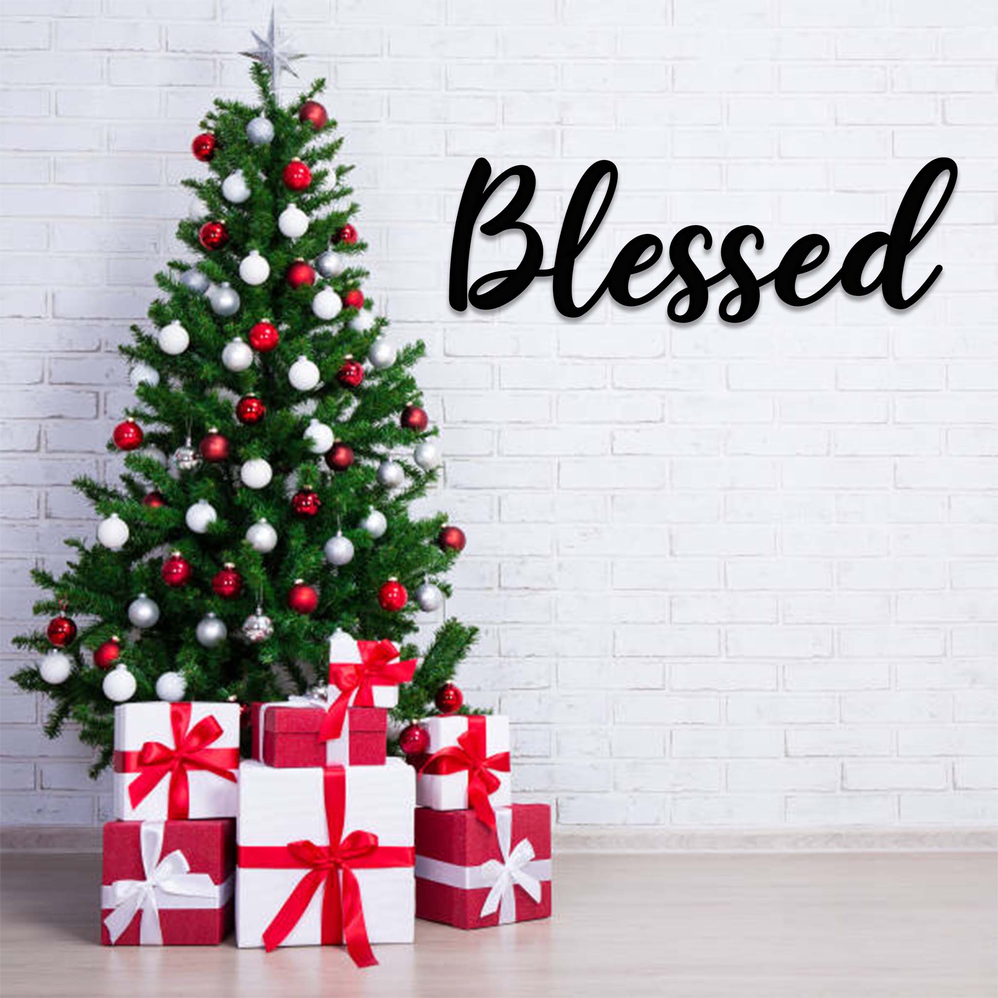 Blessed Script - Metal Wall Art