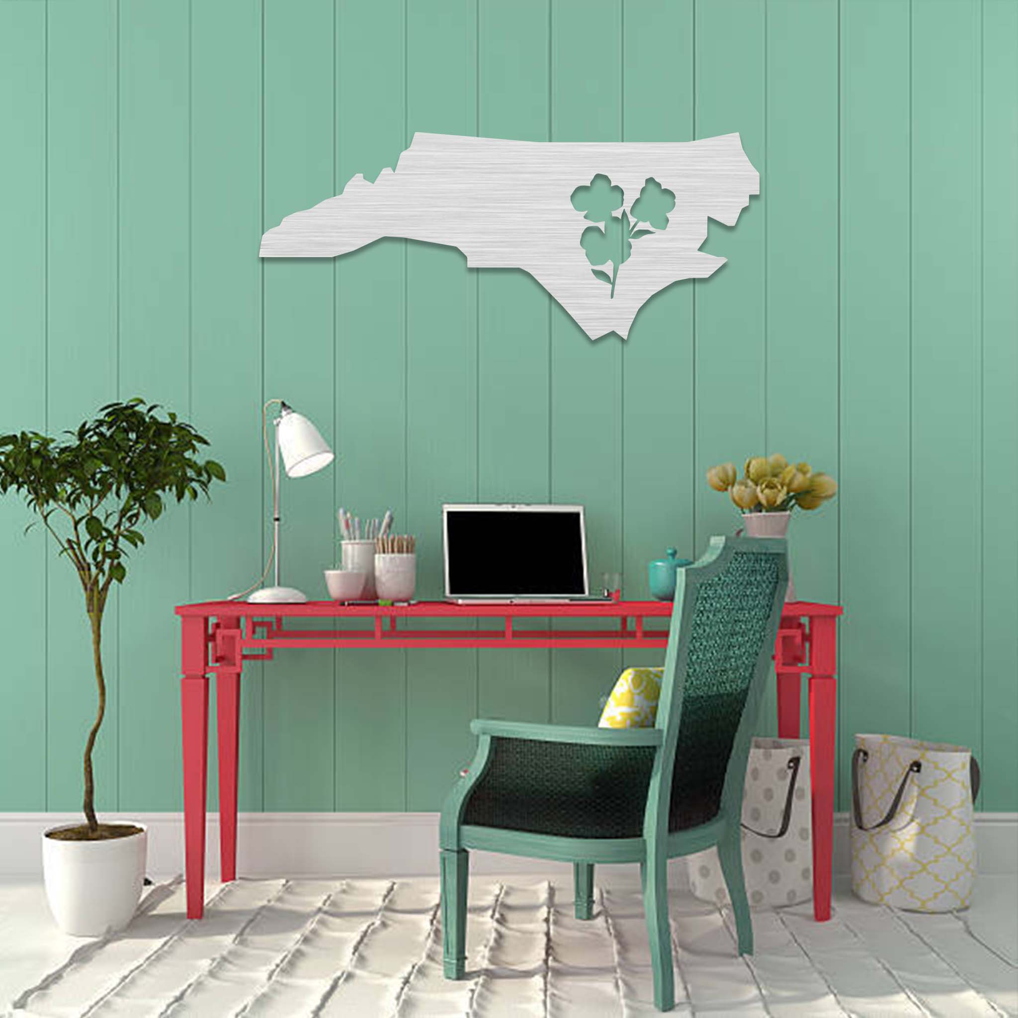 Flowering Dogwood North Carolina State - Metal Wall Art