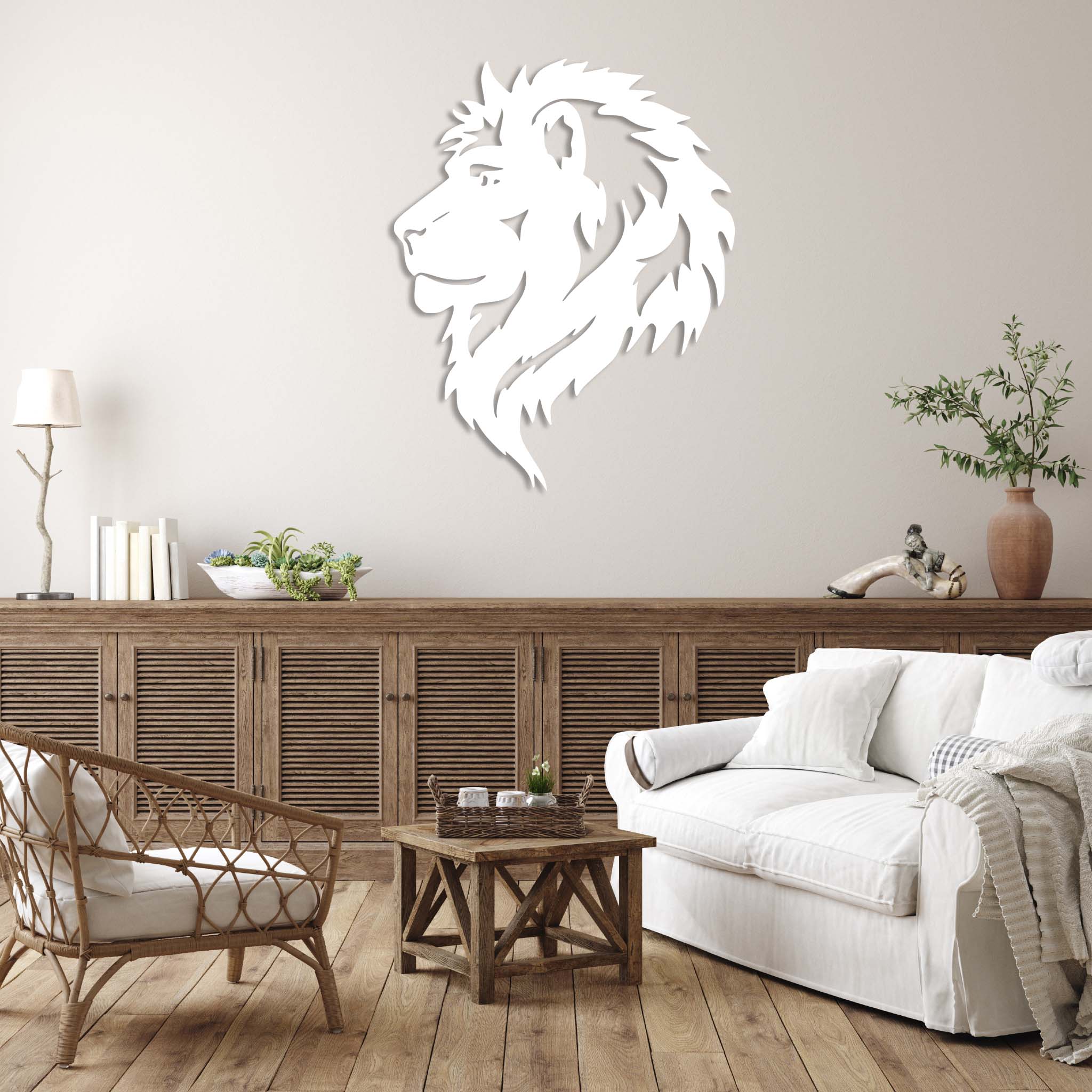 Lion Head - Metal Wall Art