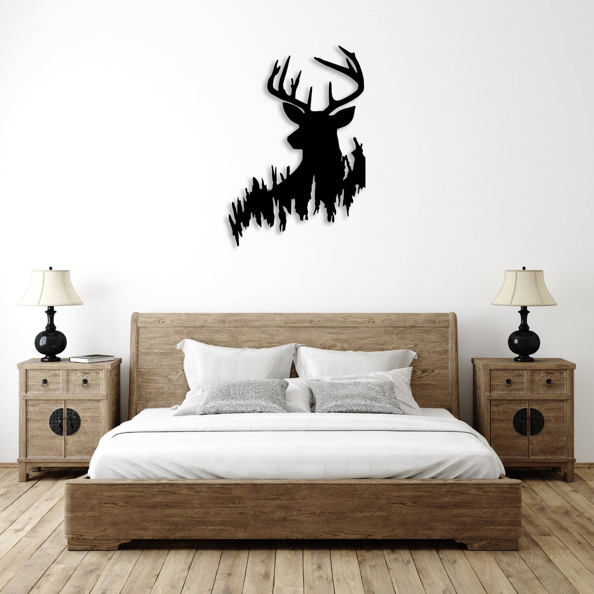 Deer In The Woods - Metal Wall Art