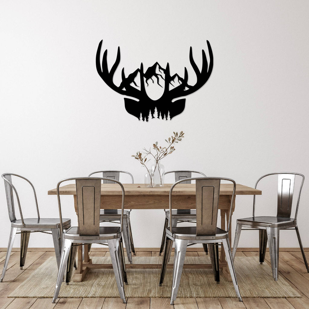 Deer Antlers - Metal Wall Art