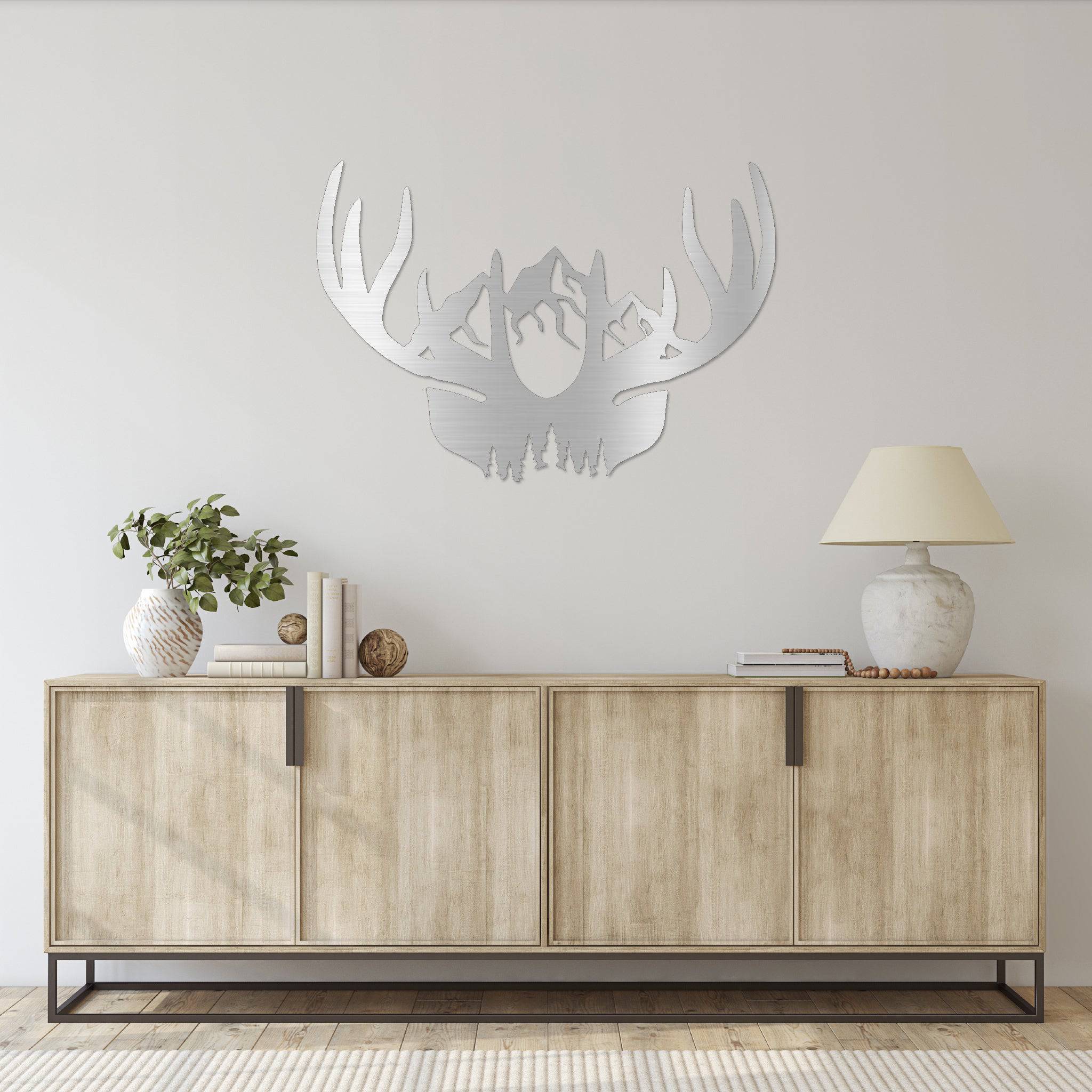 Deer Antlers - Metal Wall Art