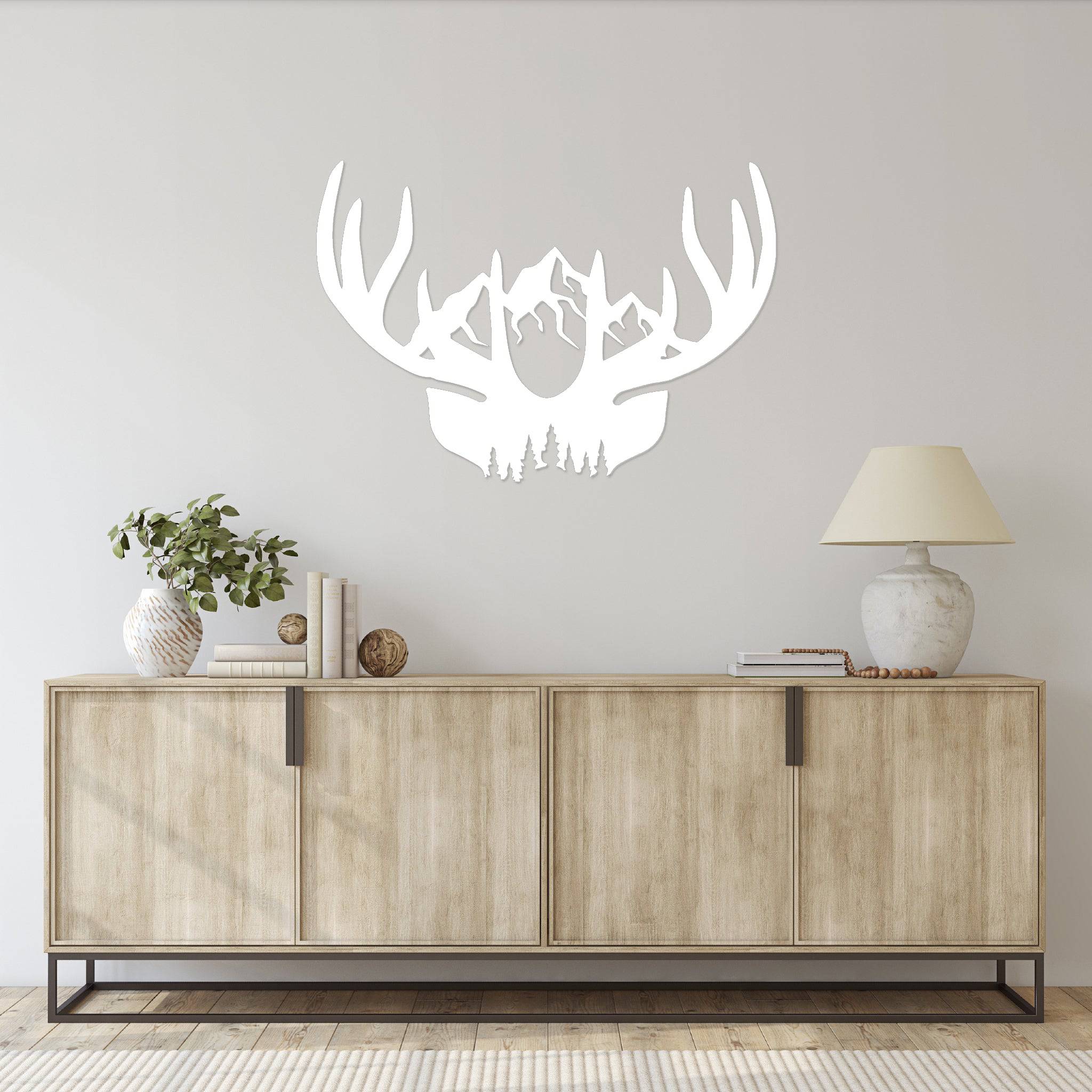 Deer Antlers - Metal Wall Art
