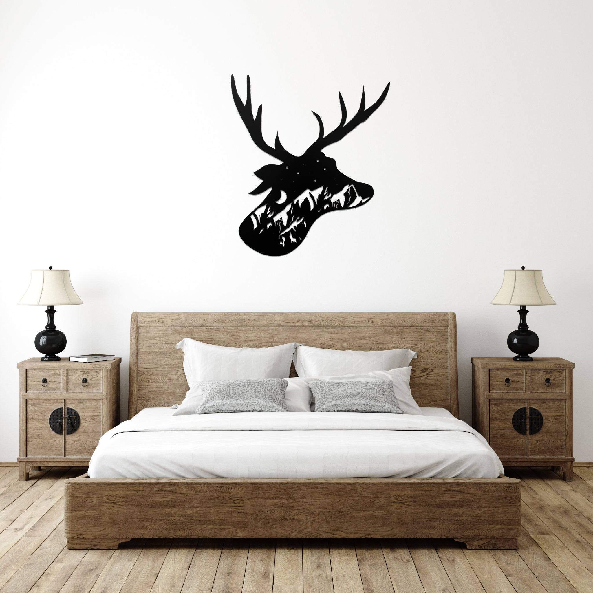 Deer Head Design - Metal Wall Art