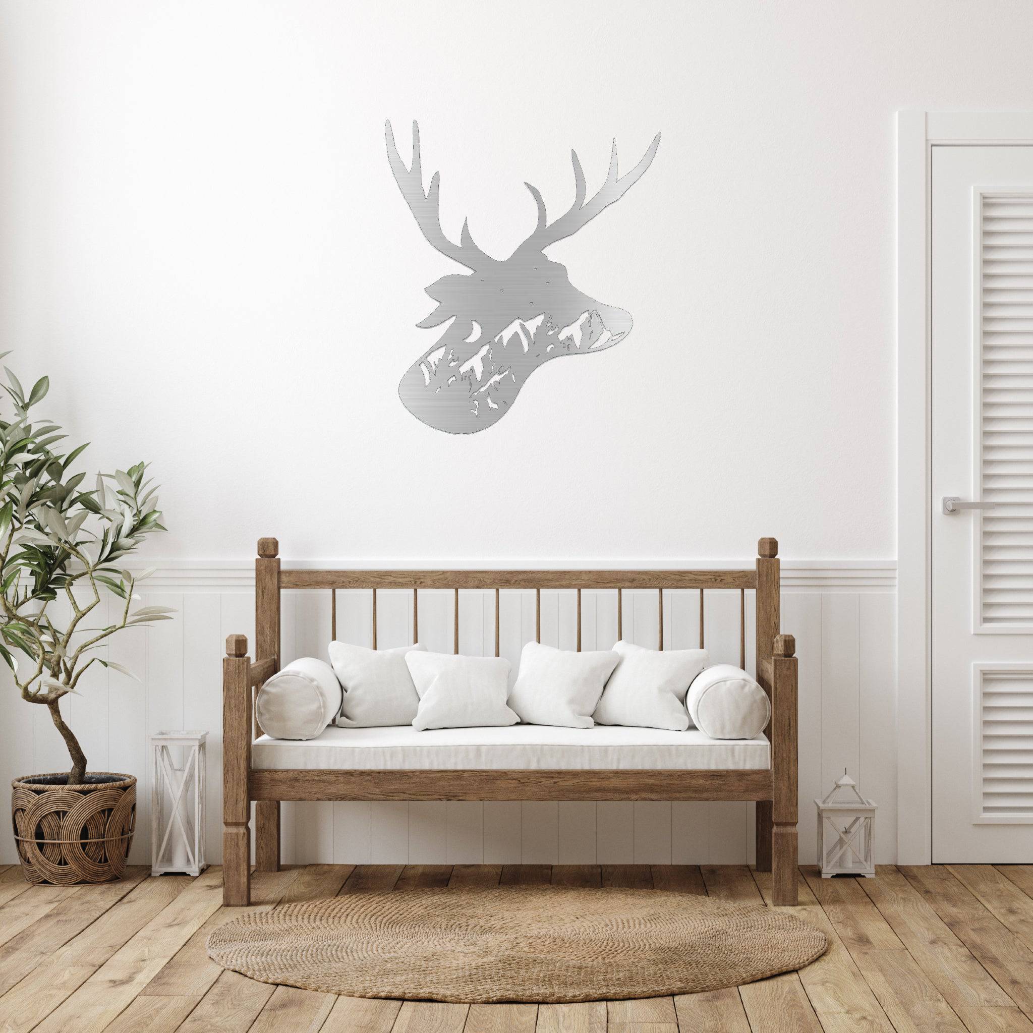 Deer Head Design - Metal Wall Art