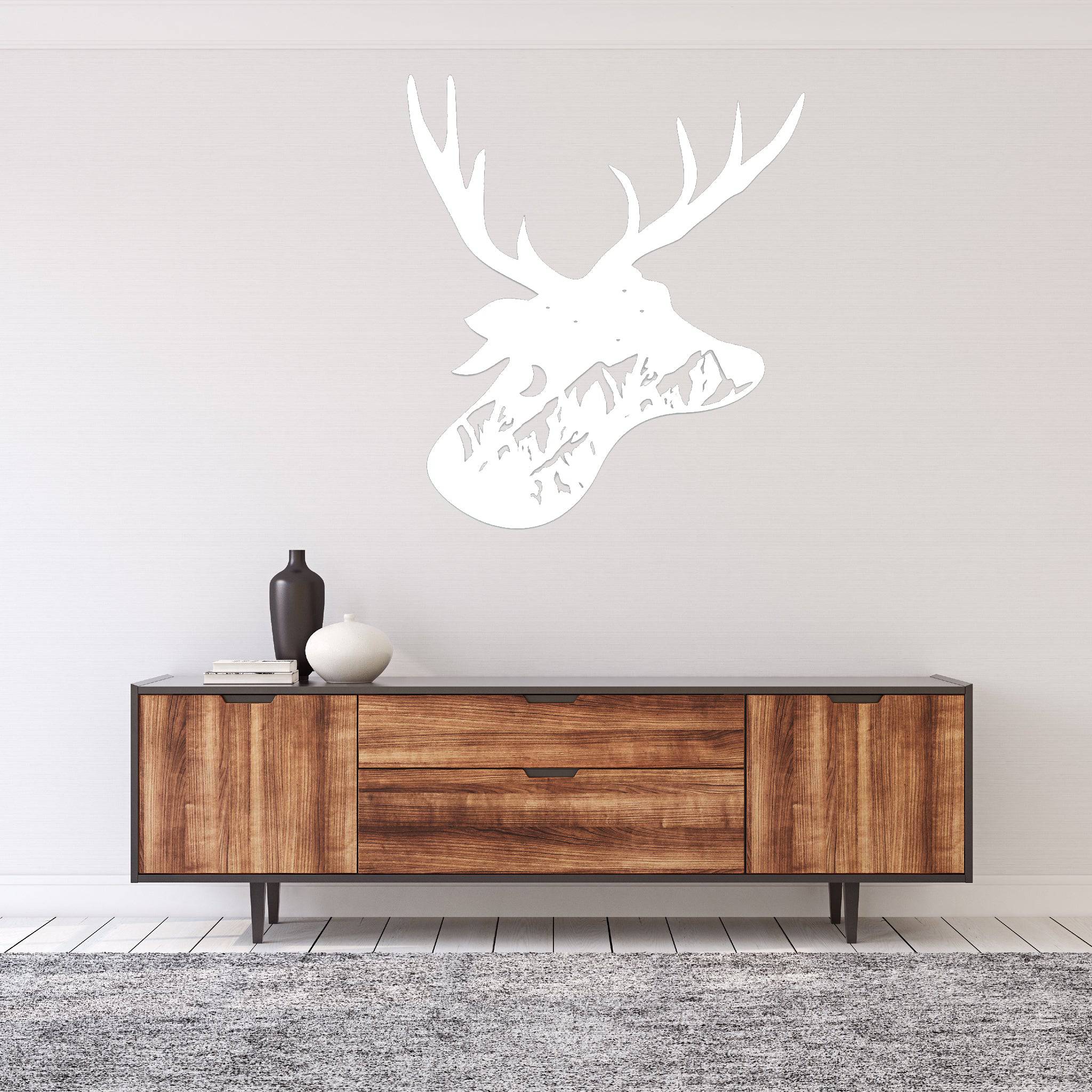 Deer Head Design - Metal Wall Art