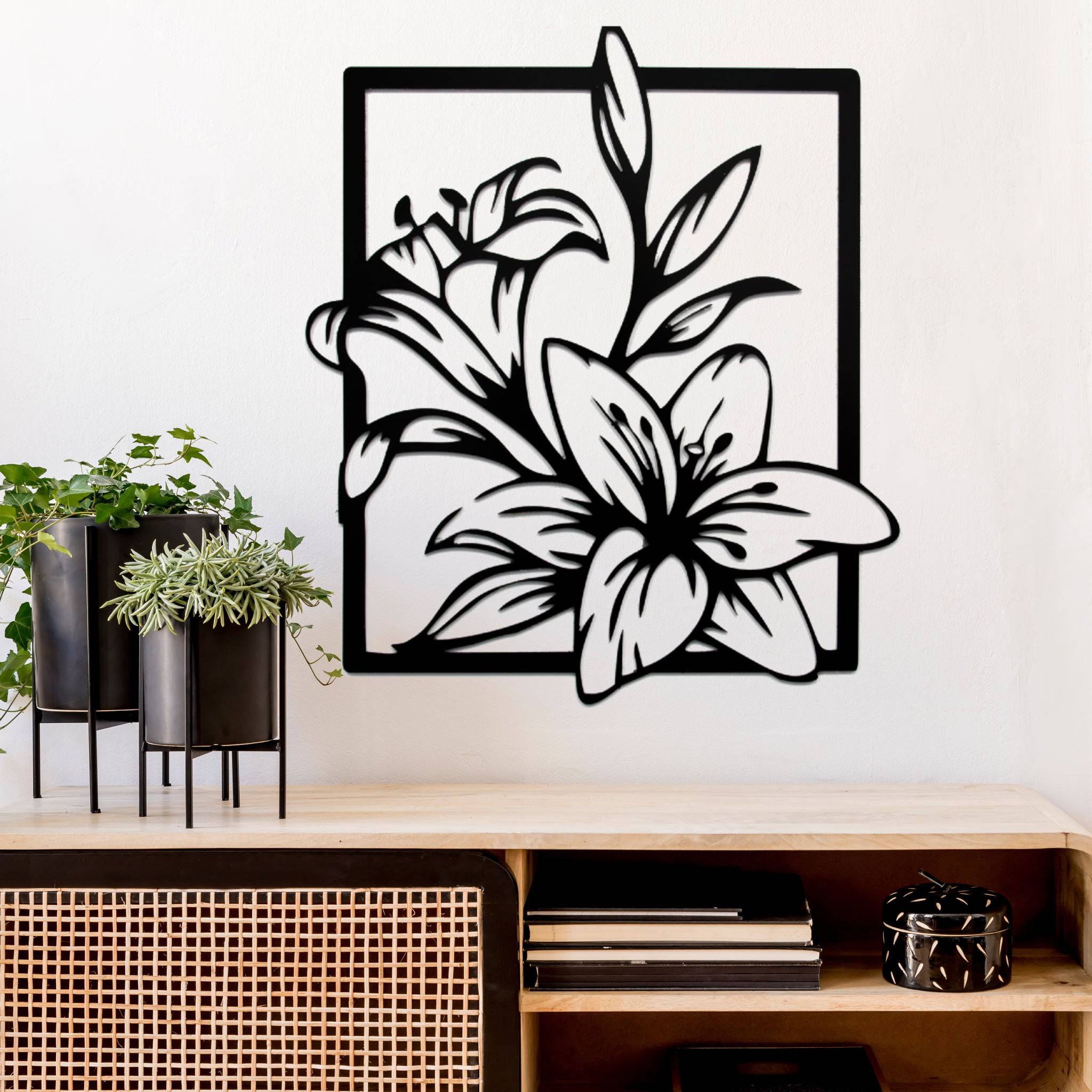 Lily Flowers - Metal Wall Art