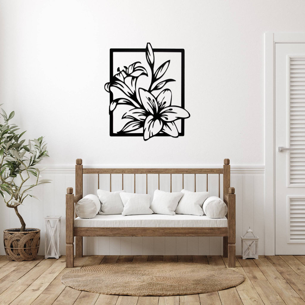 Lily Flowers - Metal Wall Art