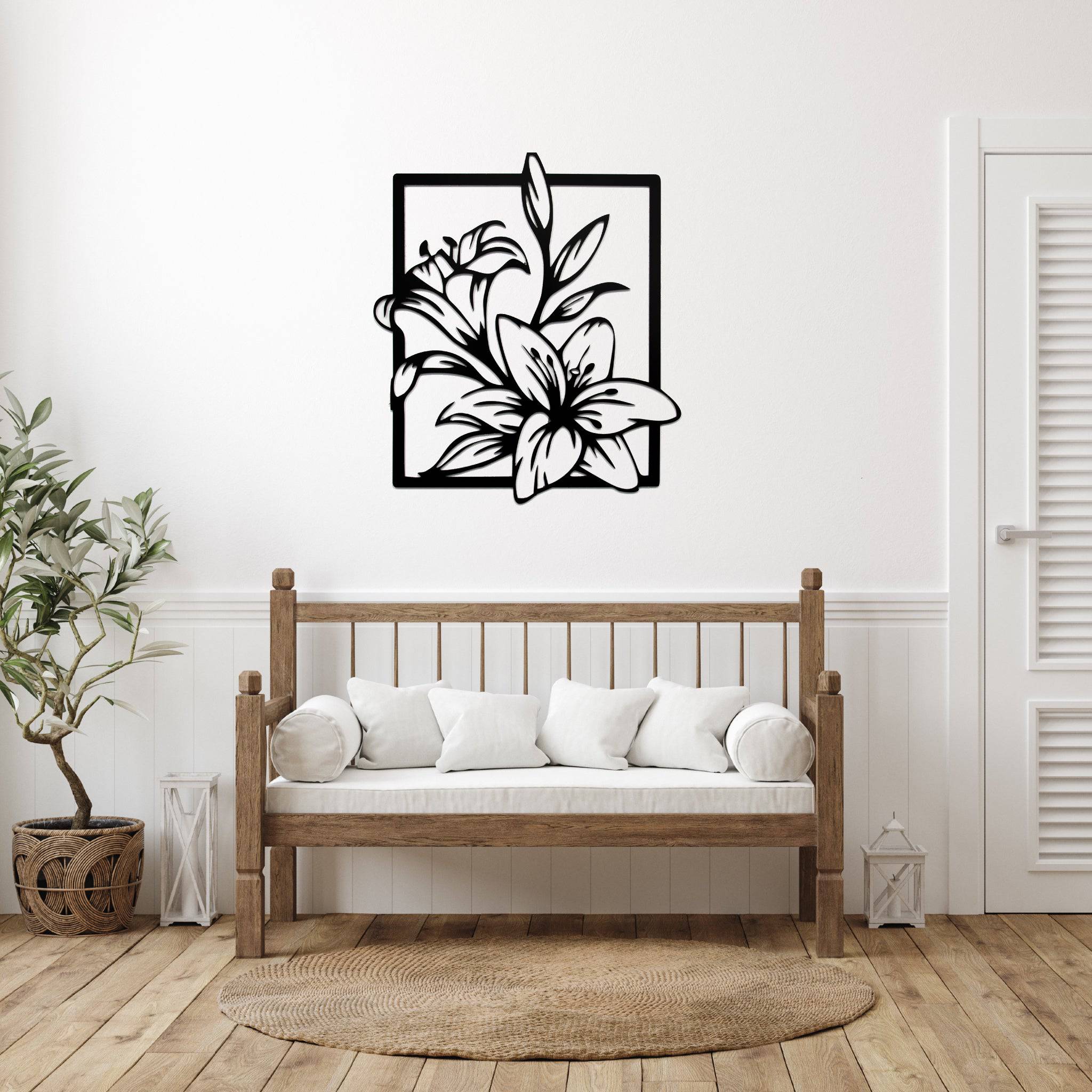 Lily Flowers - Metal Wall Art