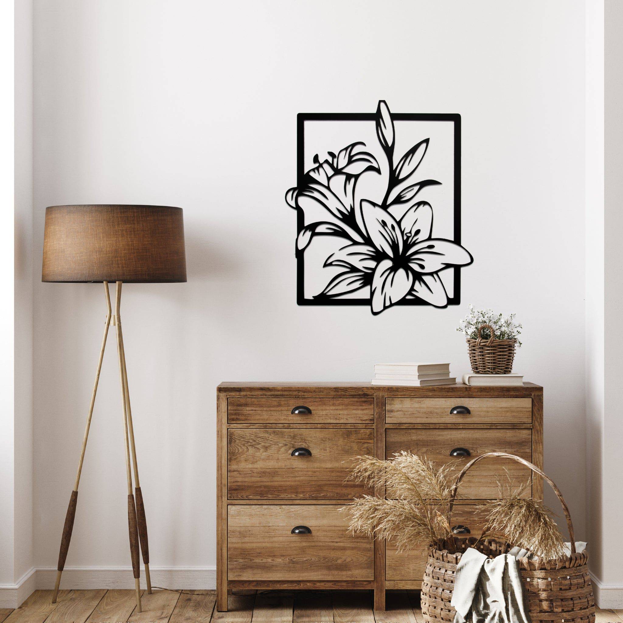 Lily Flowers - Metal Wall Art