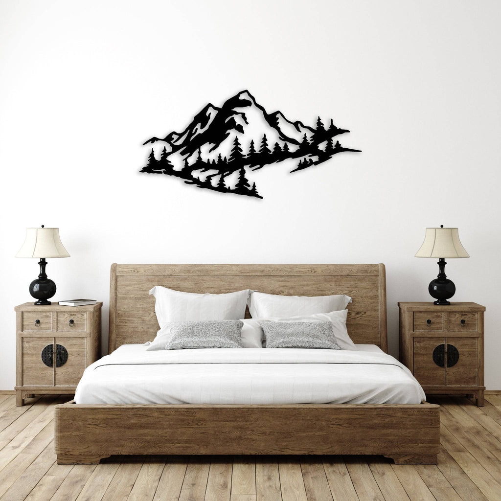 Mountain Range View - Metal Wall Art