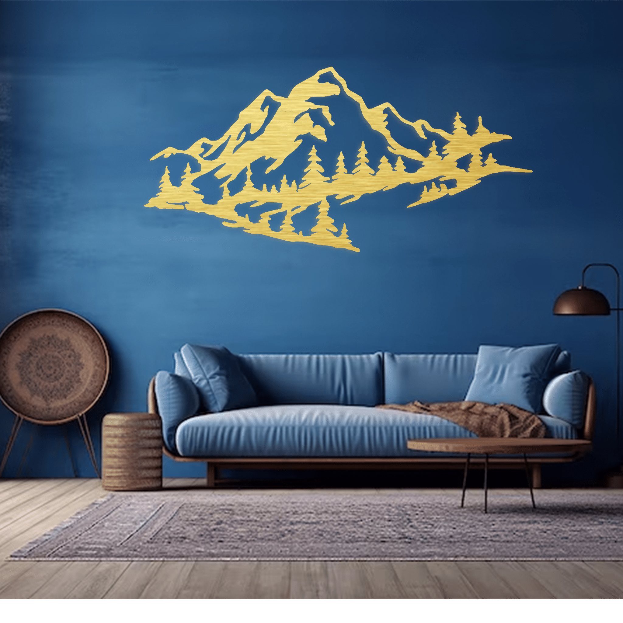 Mountain Range View - Metal Wall Art