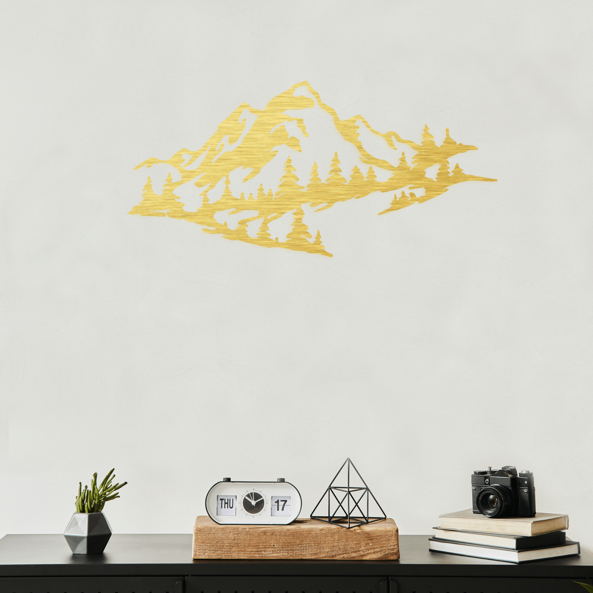 Mountain Range View - Metal Wall Art