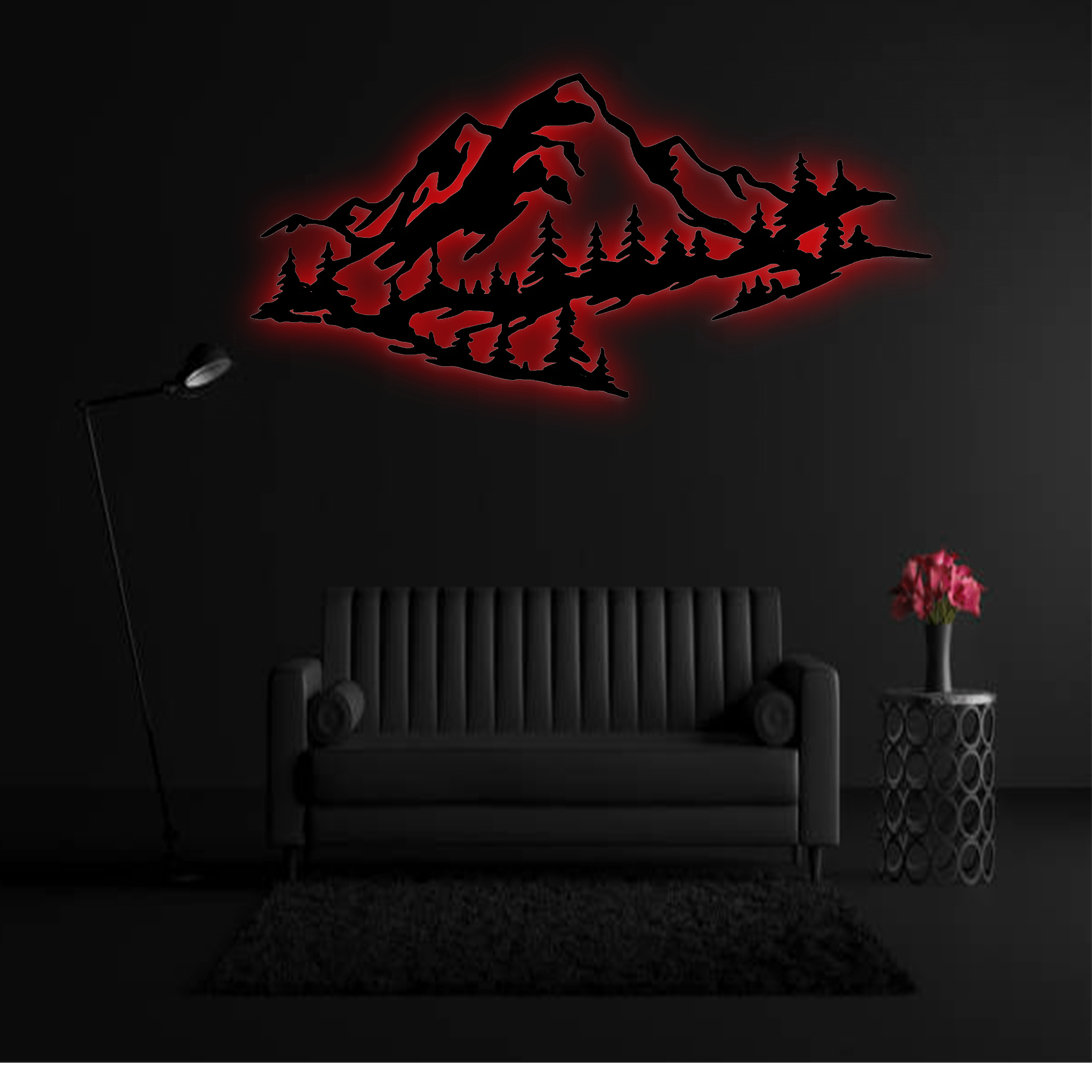Mountain Range View - Metal Wall Art