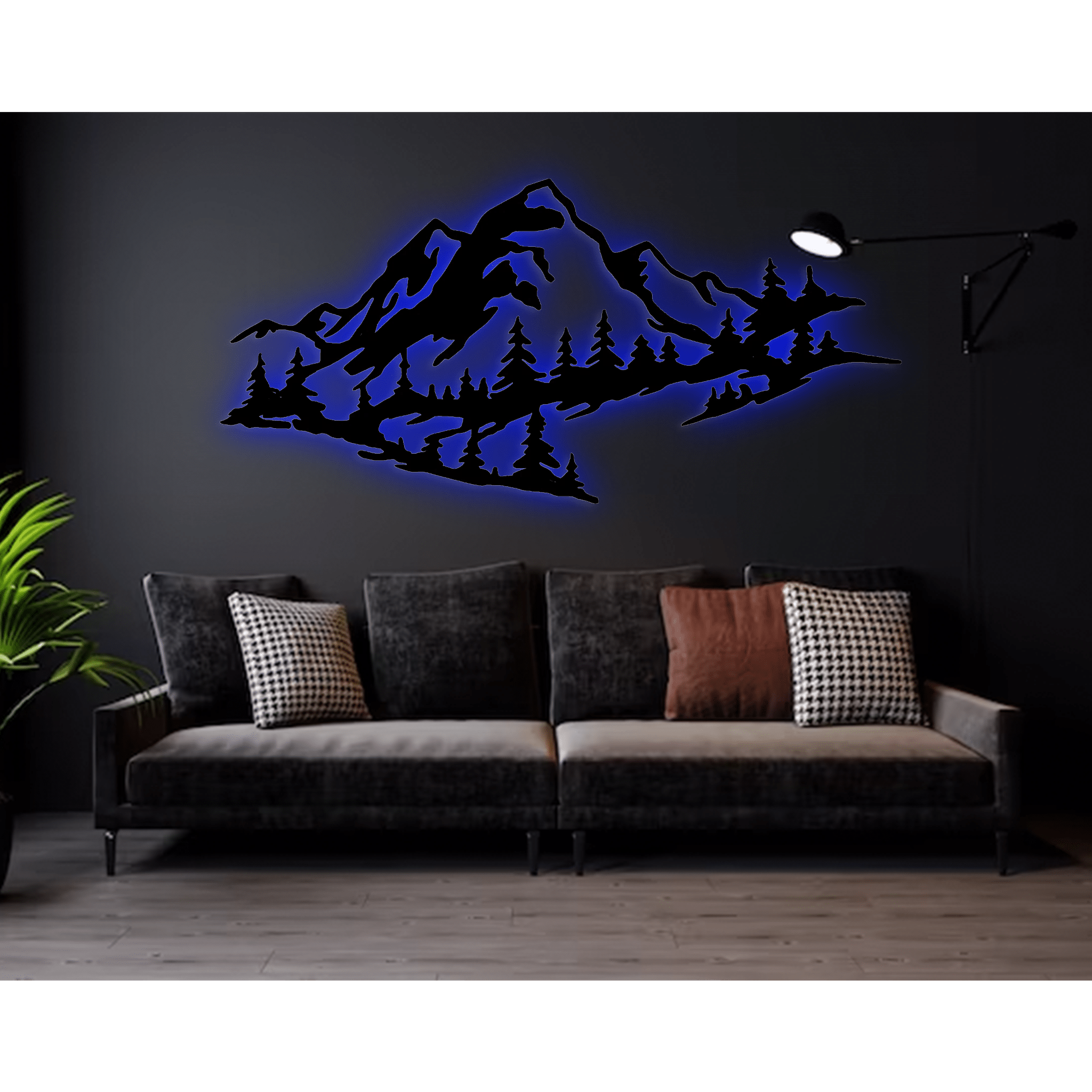 Mountain Range View - Metal Wall Art