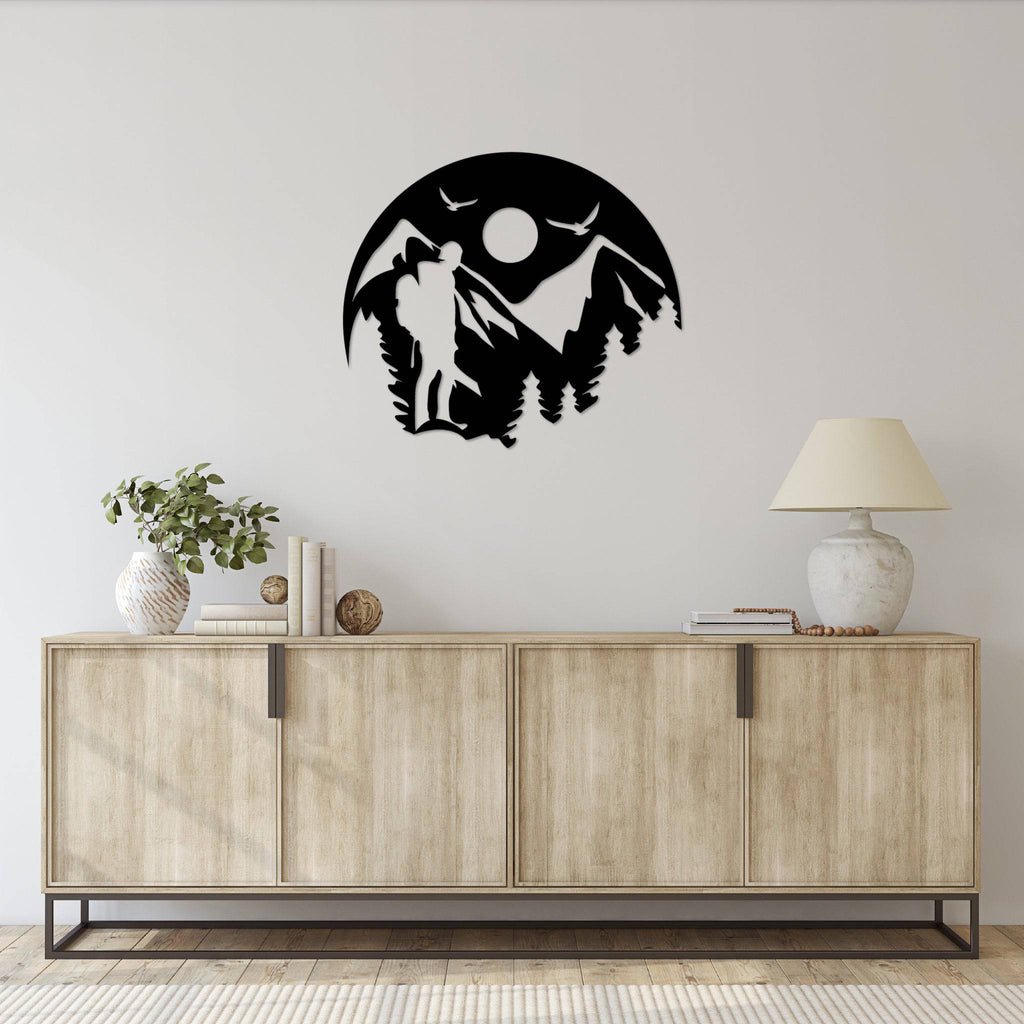 Mountain Hiking - Metal Wall Art