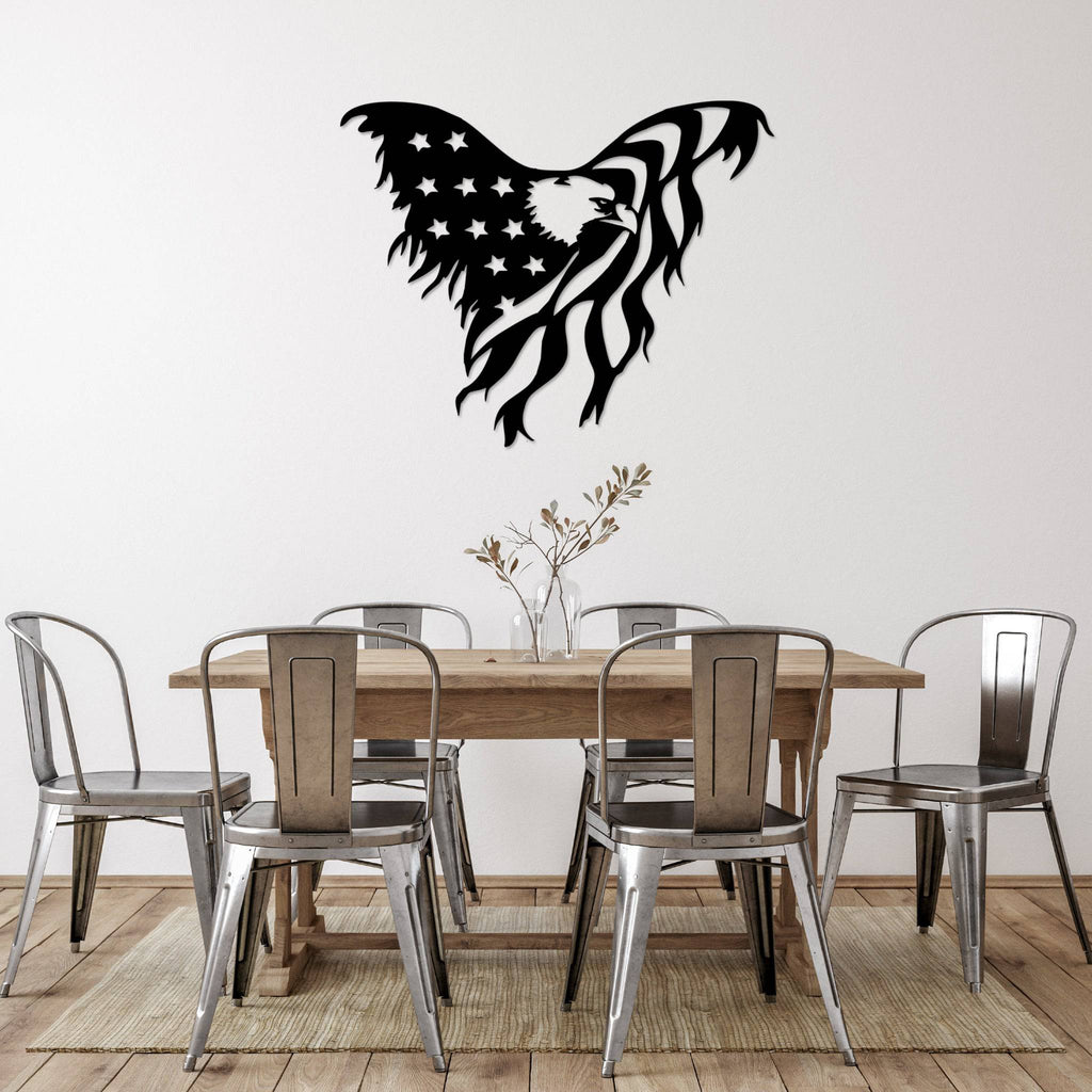 American Flag Eagle - Metal Wall Art