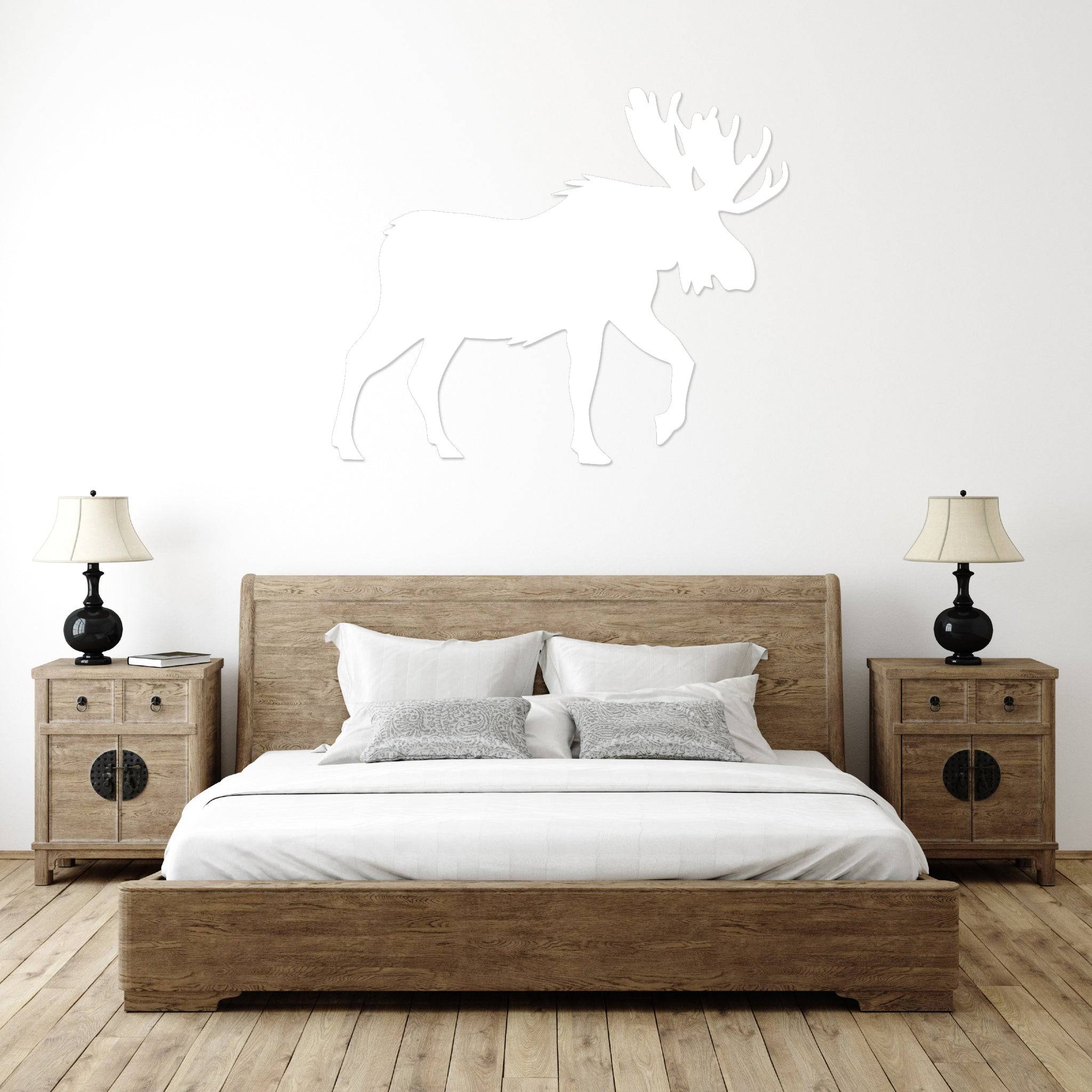 Crossing Moose - Metal Wall Art