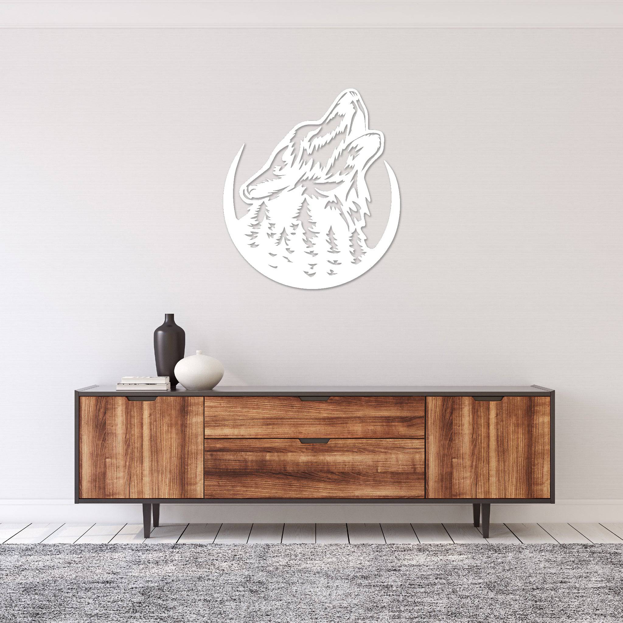 Howling Wolf - Metal Wall Art