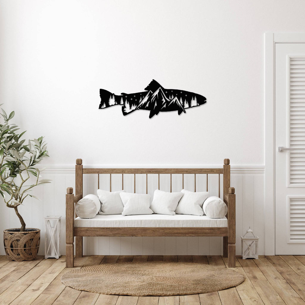 Trout Fish Design Alternative - Metal Wall Art