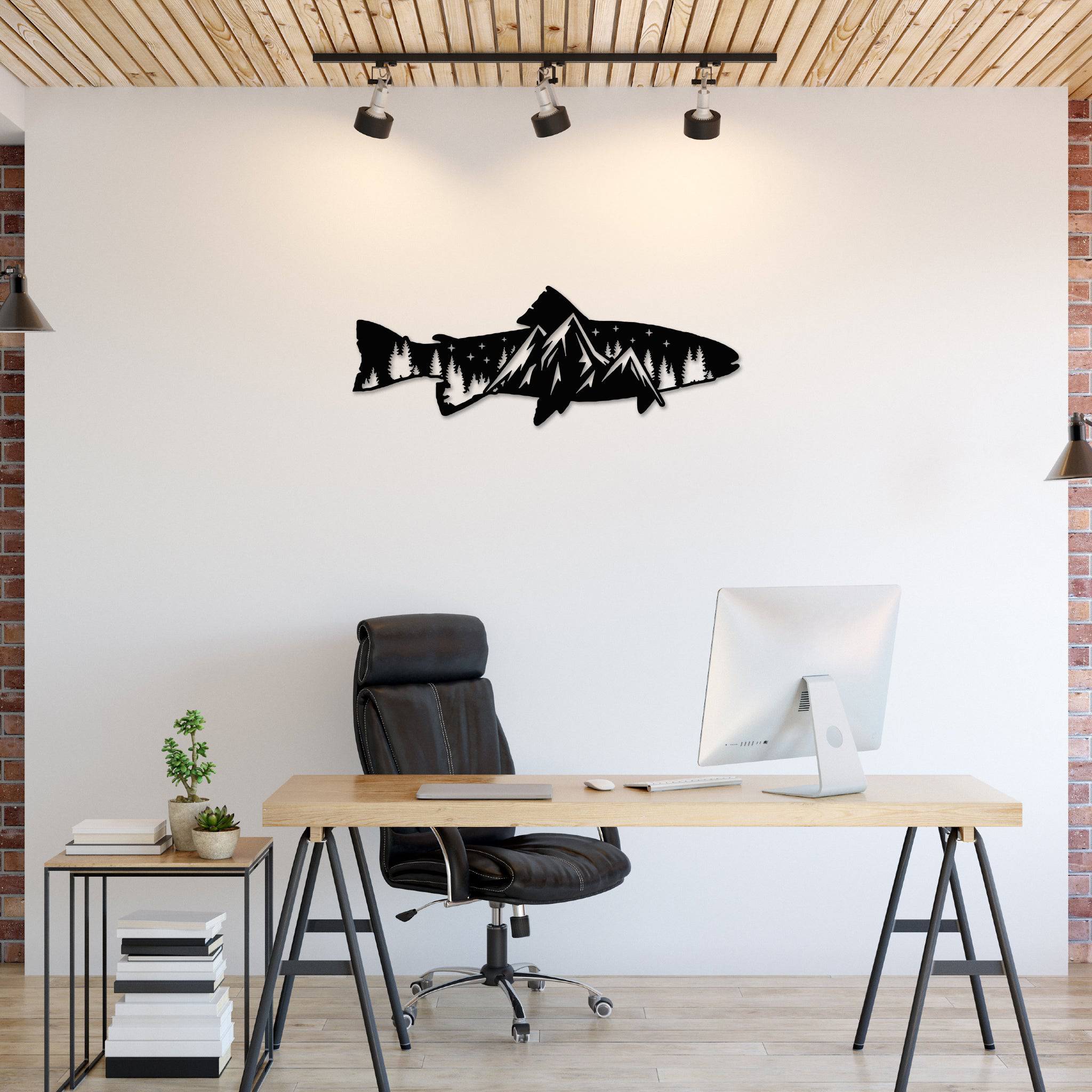 Trout Fish Design Alternative - Metal Wall Art