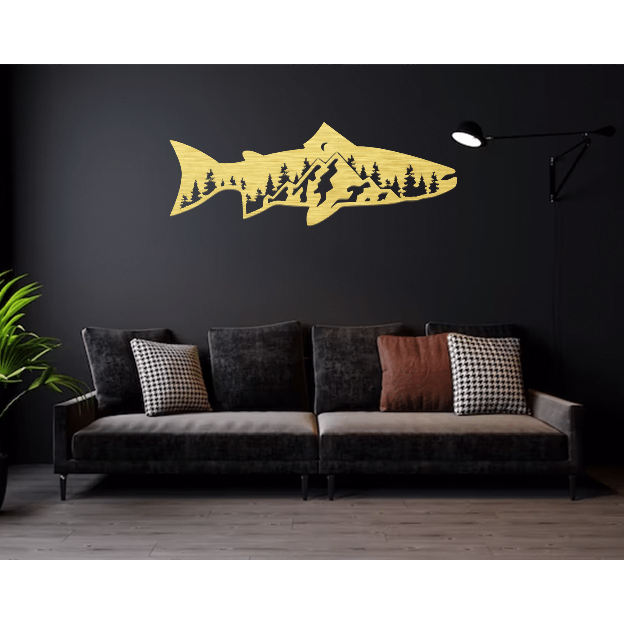 Trout Fish Design - Metal Wall Art