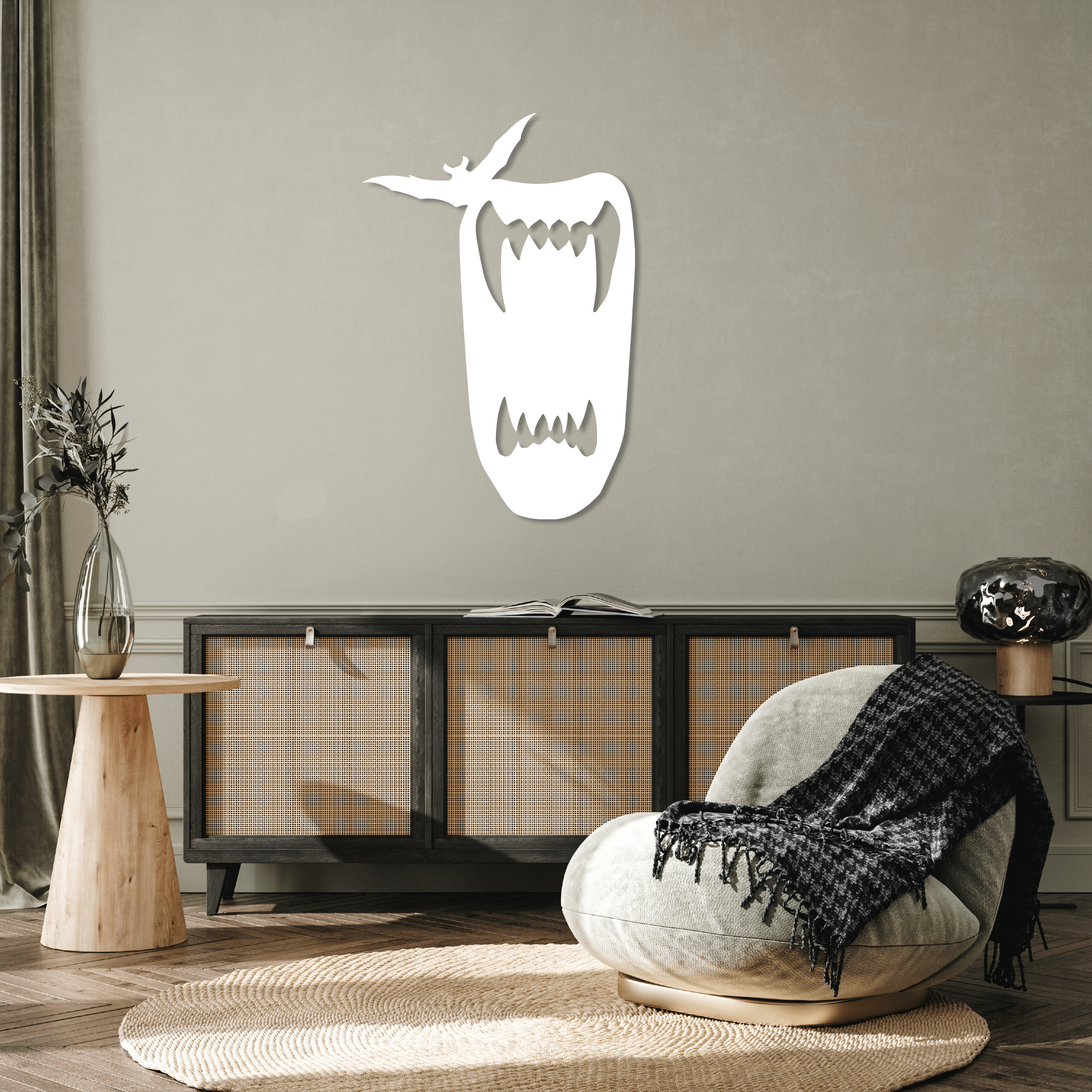 Vampire Teeth - Metal Wall Art