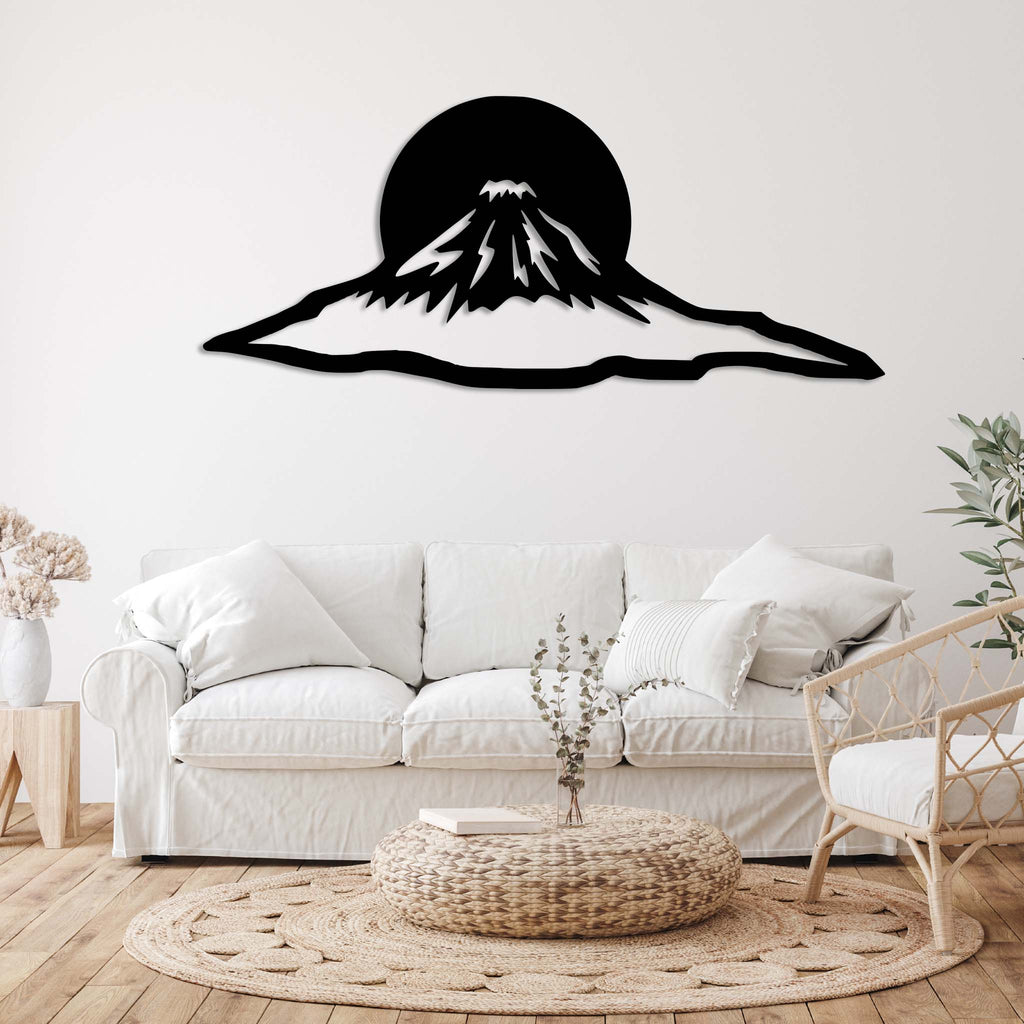 Mount Fuji Sunset - Metal Wall Art