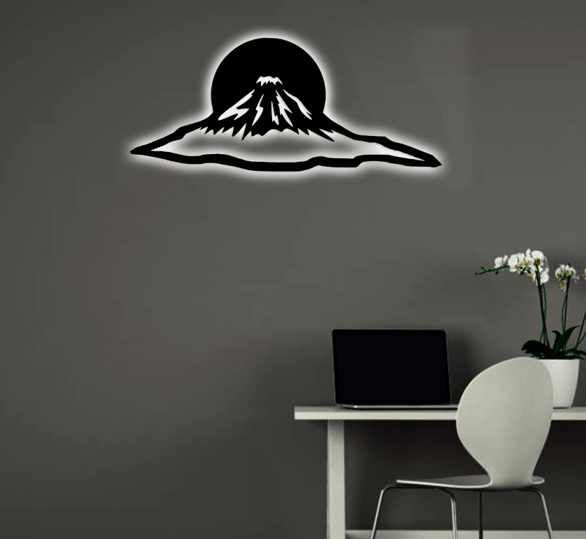 Mount Fuji Sunset - Metal Wall Art