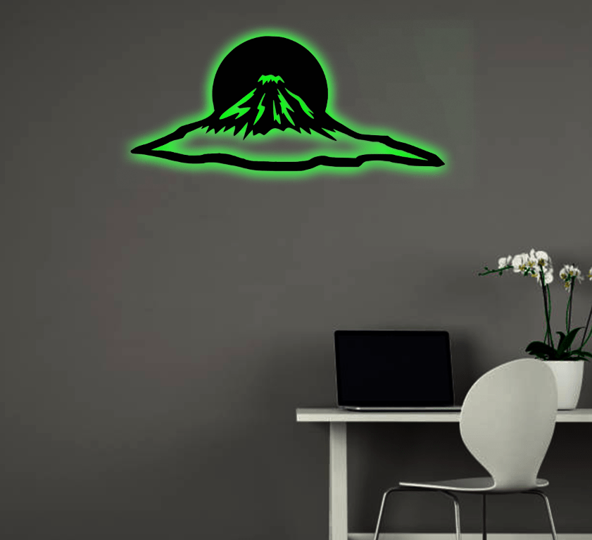 Mount Fuji Sunset - Metal Wall Art