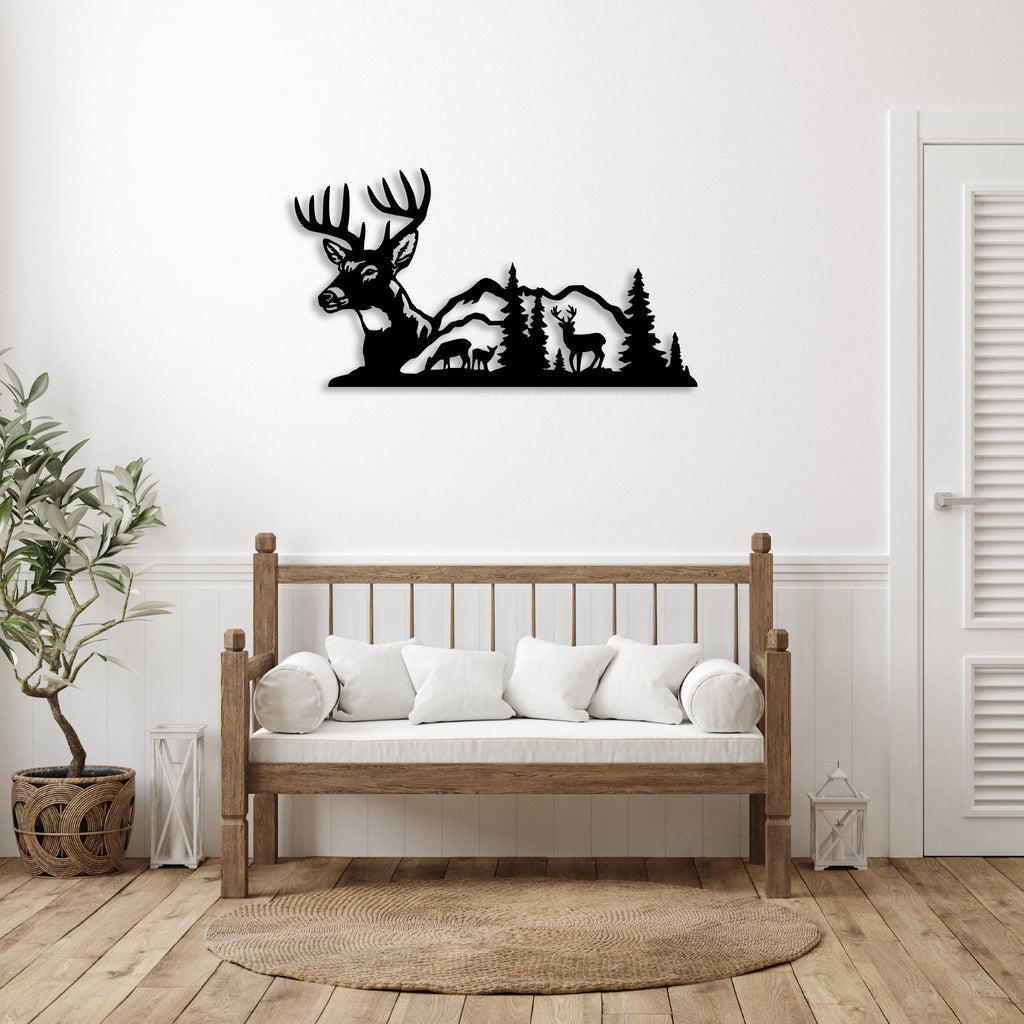 Deer Mountain View - Metal Wall Art