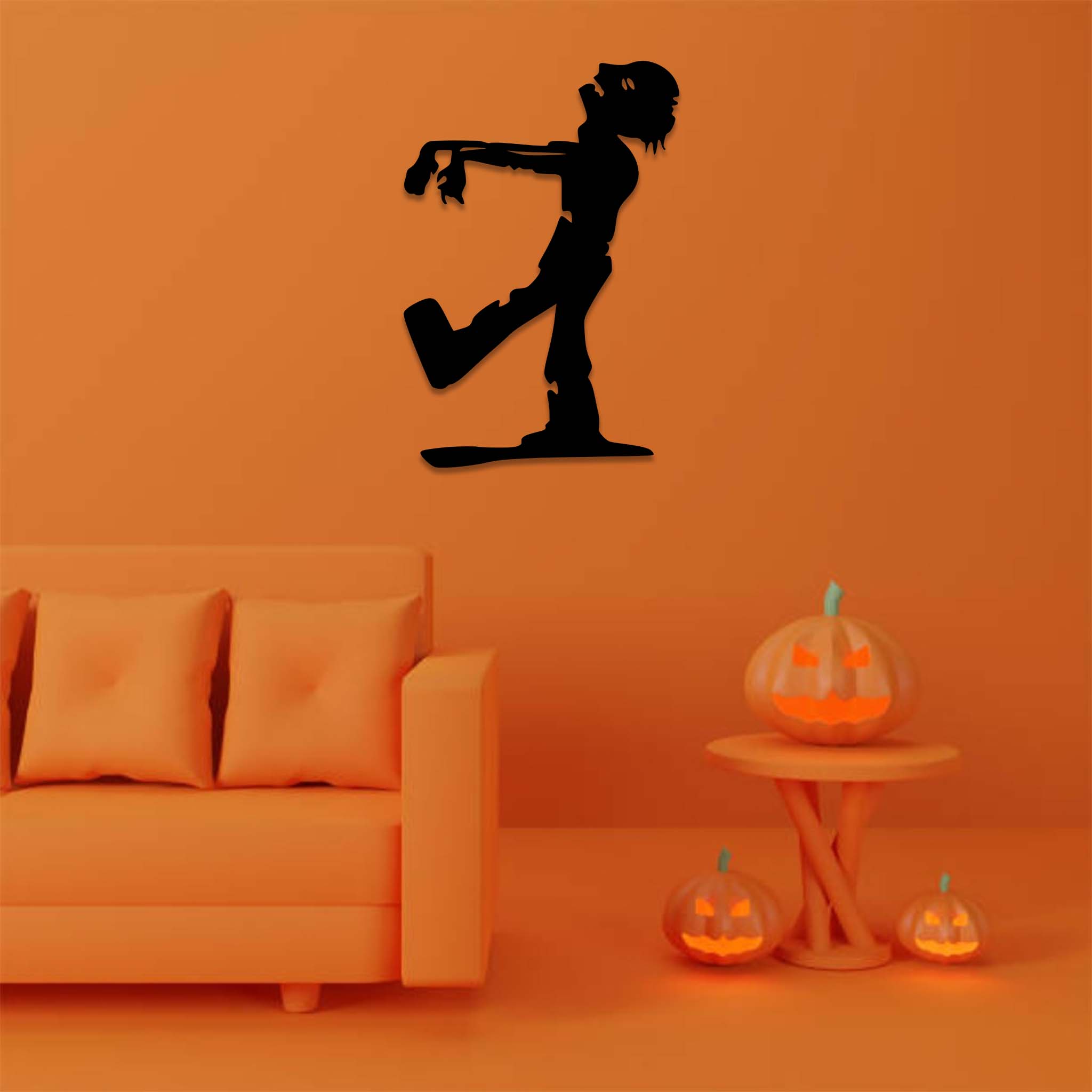 Walking Zombie - Metal Wall Art